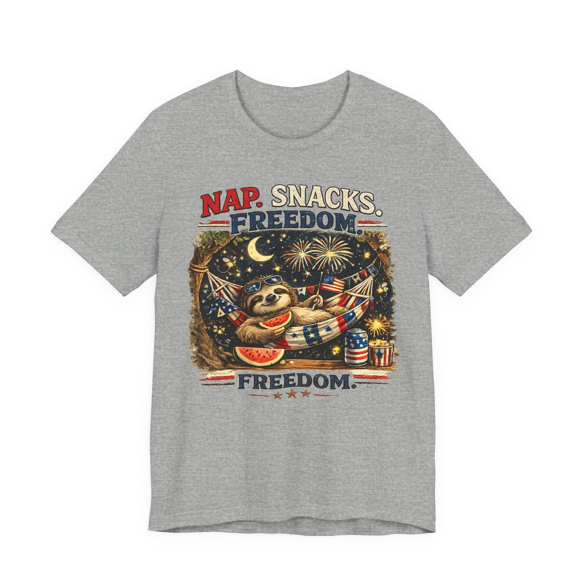 Nap. Snacks. Freedom.  Sloth Graphic T-Shirt