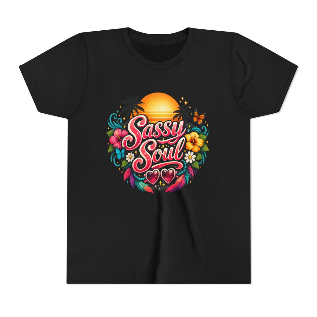 Sassy Soul Youth Tee - Tropical Sunset Floral Kids Shirt