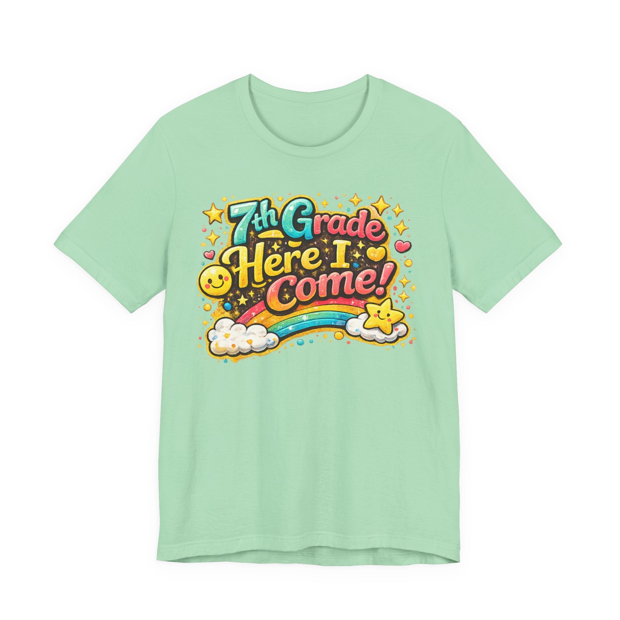7th Grade Here I Come! T-Shirt — Back-to-School Rainbow Tee for Rising Students