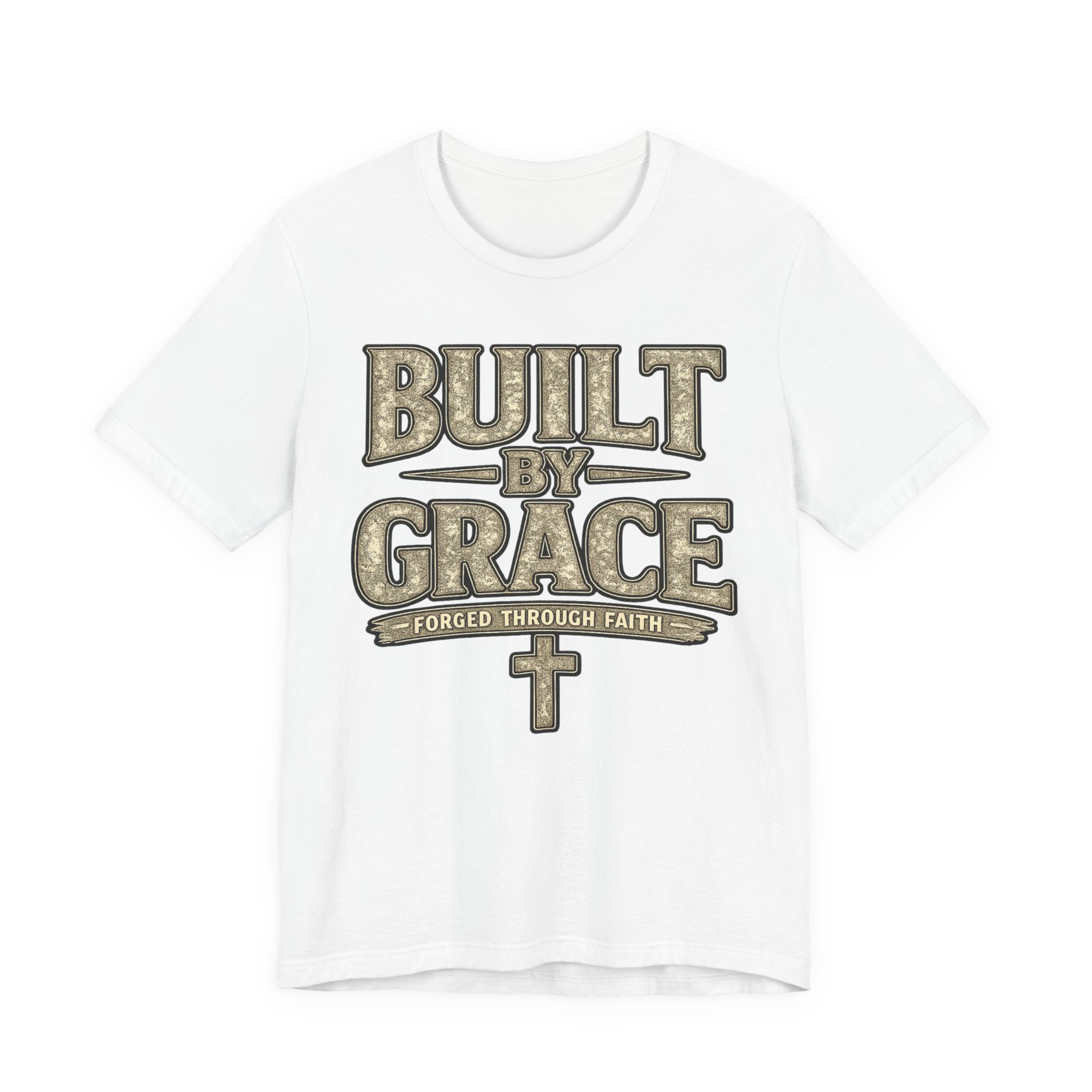 Built by Grace T-Shirt — Forged Through Faith Christian Tee