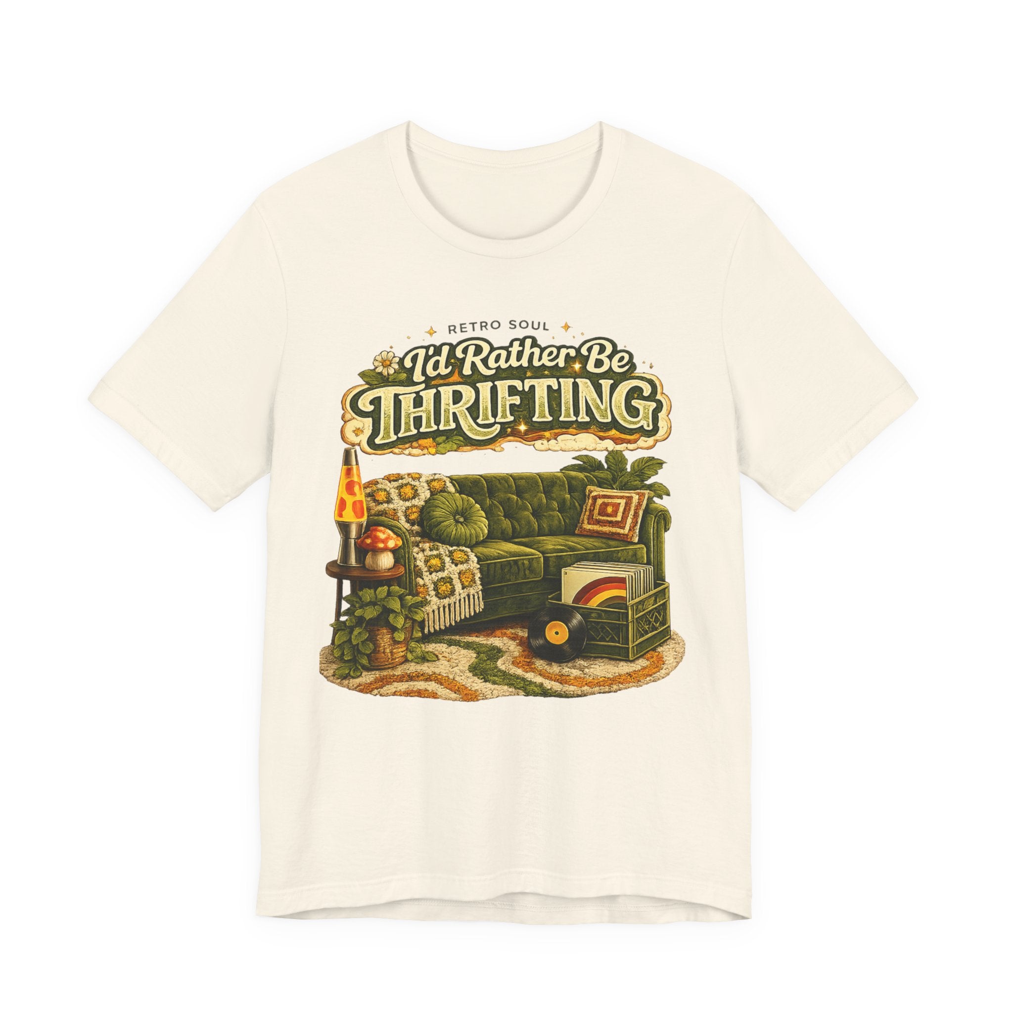 I'd Rather Be Thrifting T‑Shirt — Vintage Cozy Thrift Store Graphic Tee