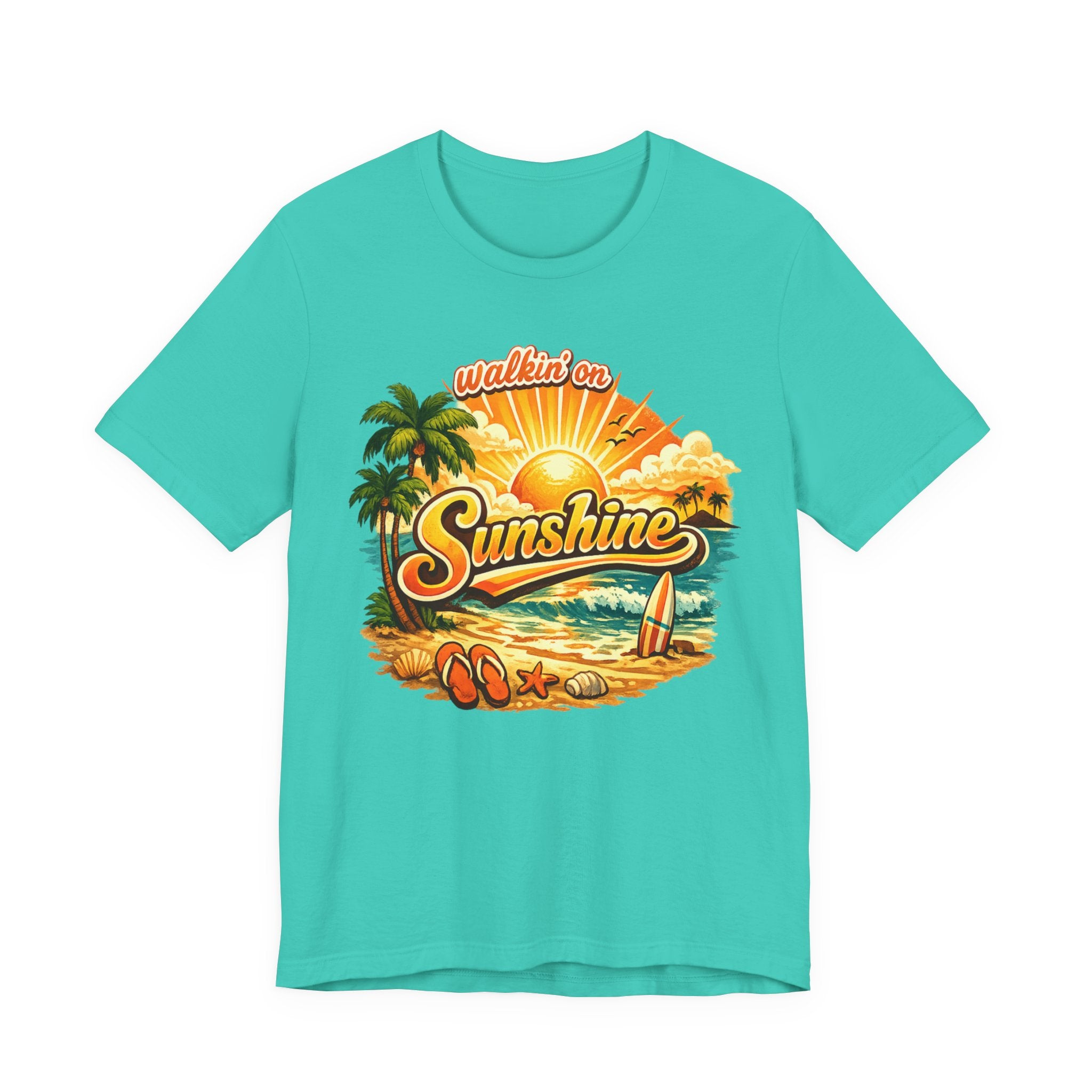Sunshine Beach T-Shirt — "Walkin' on Sunshine" Summer Graphic Tee