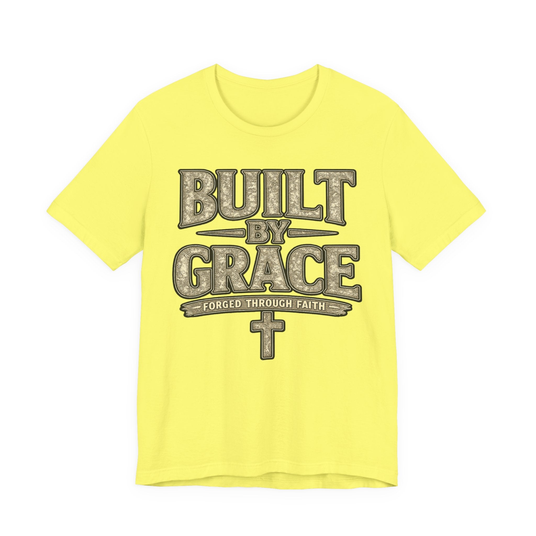 Built by Grace T-Shirt — Forged Through Faith Christian Tee