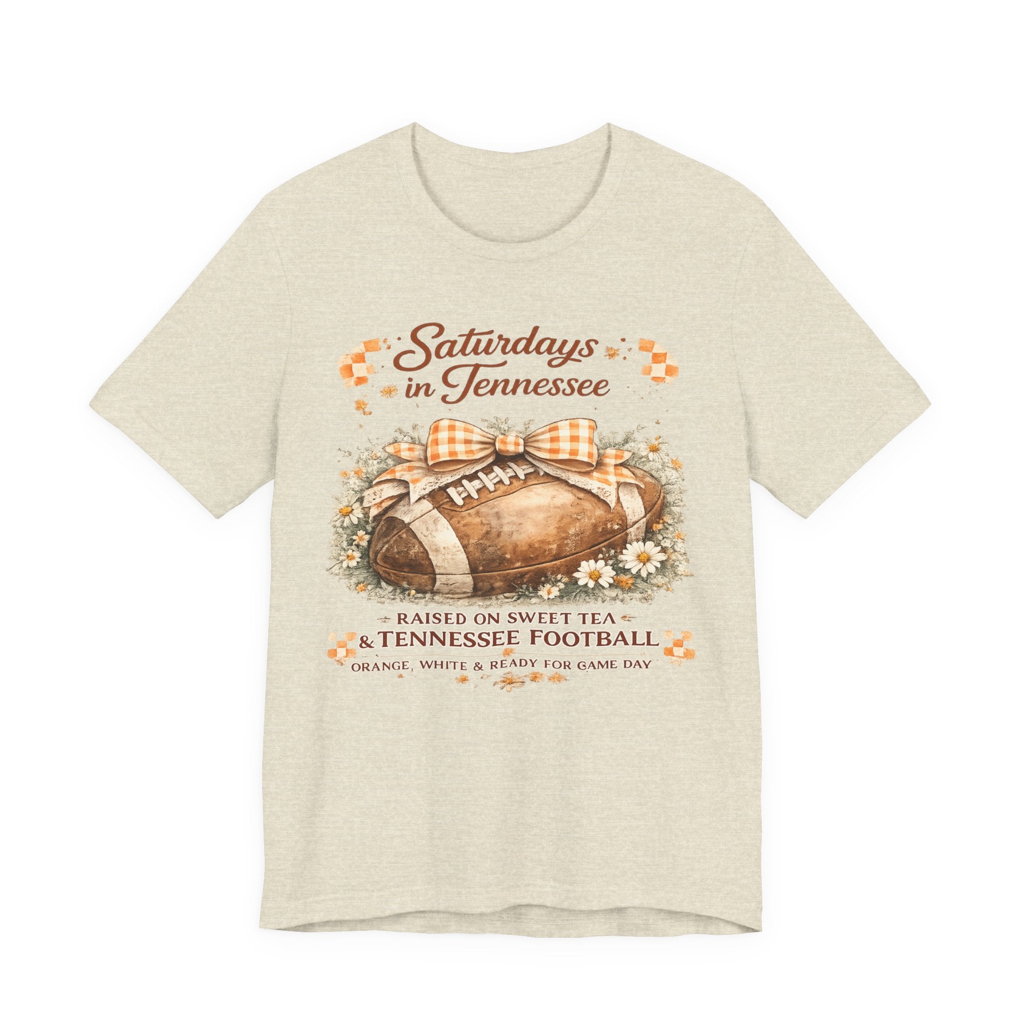 Saturdays in Tennessee Football Tee — Raised on Sweet Tea Vintage Game Day Shirt
