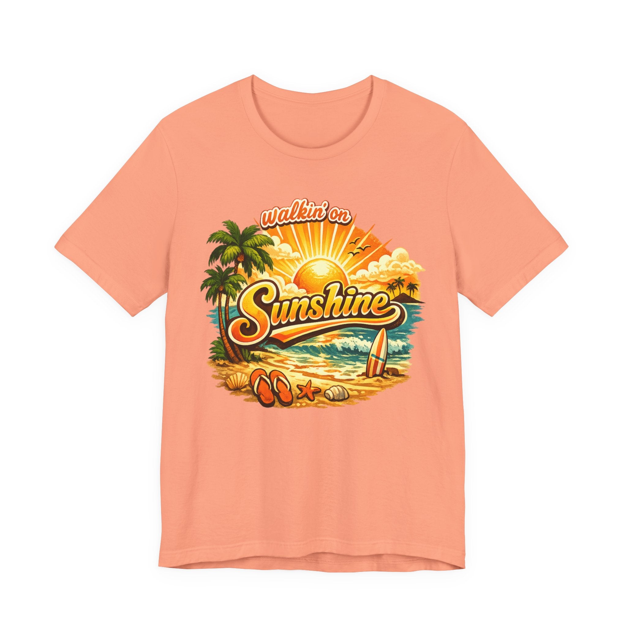 Sunshine Beach T-Shirt — "Walkin' on Sunshine" Summer Graphic Tee