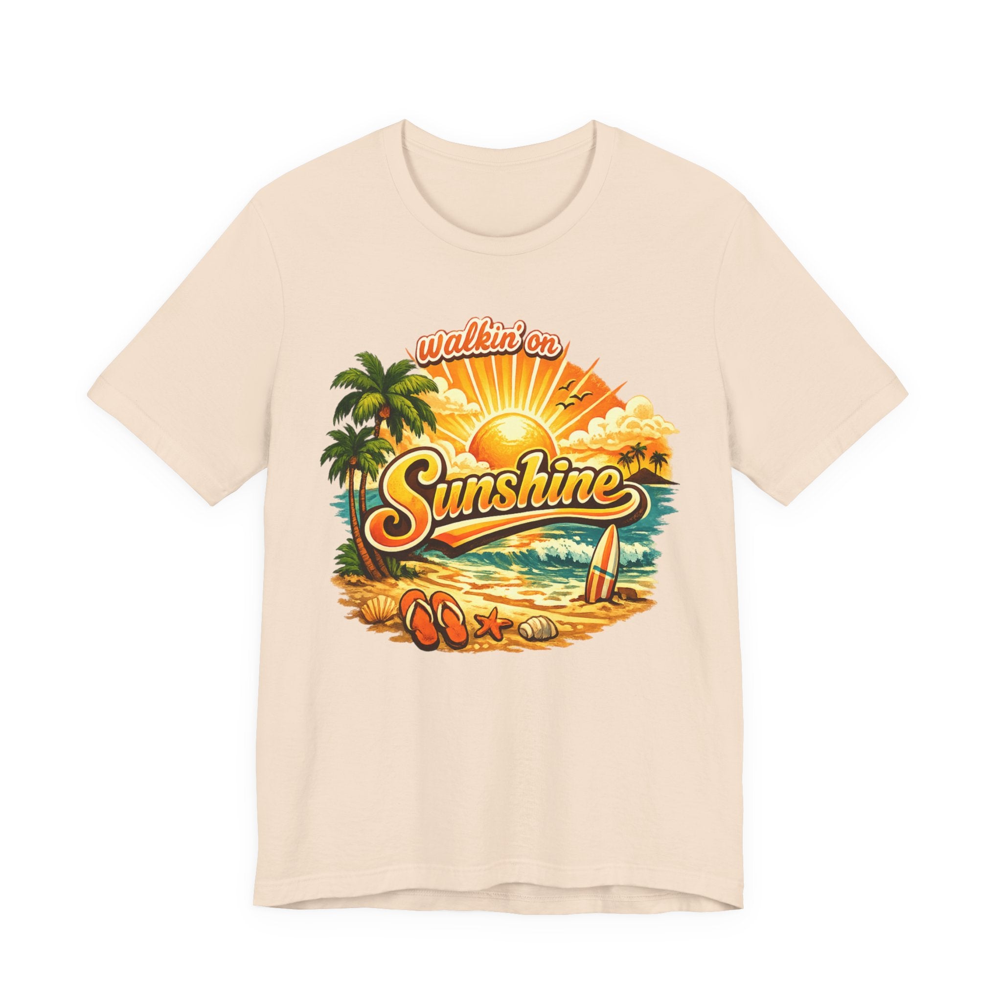 Sunshine Beach T-Shirt — "Walkin' on Sunshine" Summer Graphic Tee