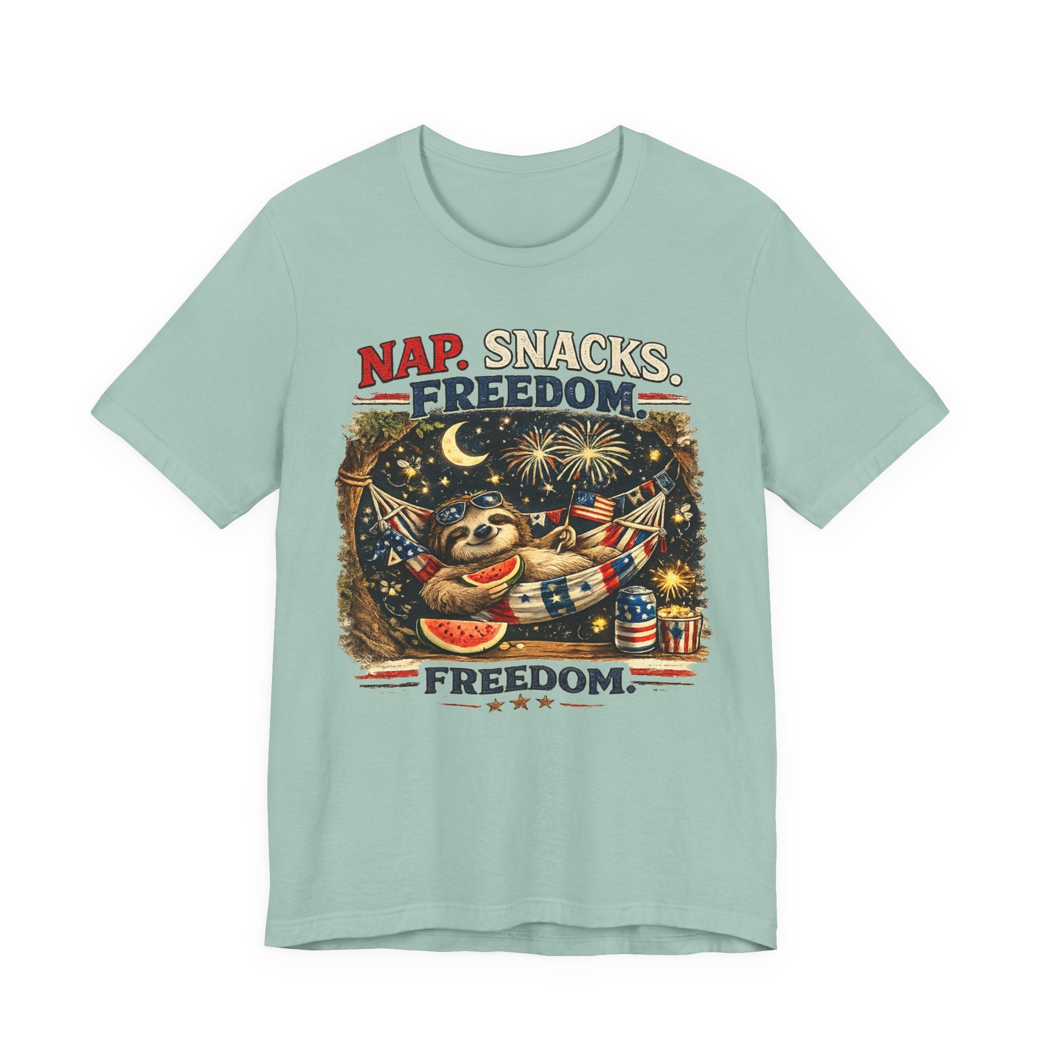 Nap. Snacks. Freedom.  Sloth Graphic T-Shirt