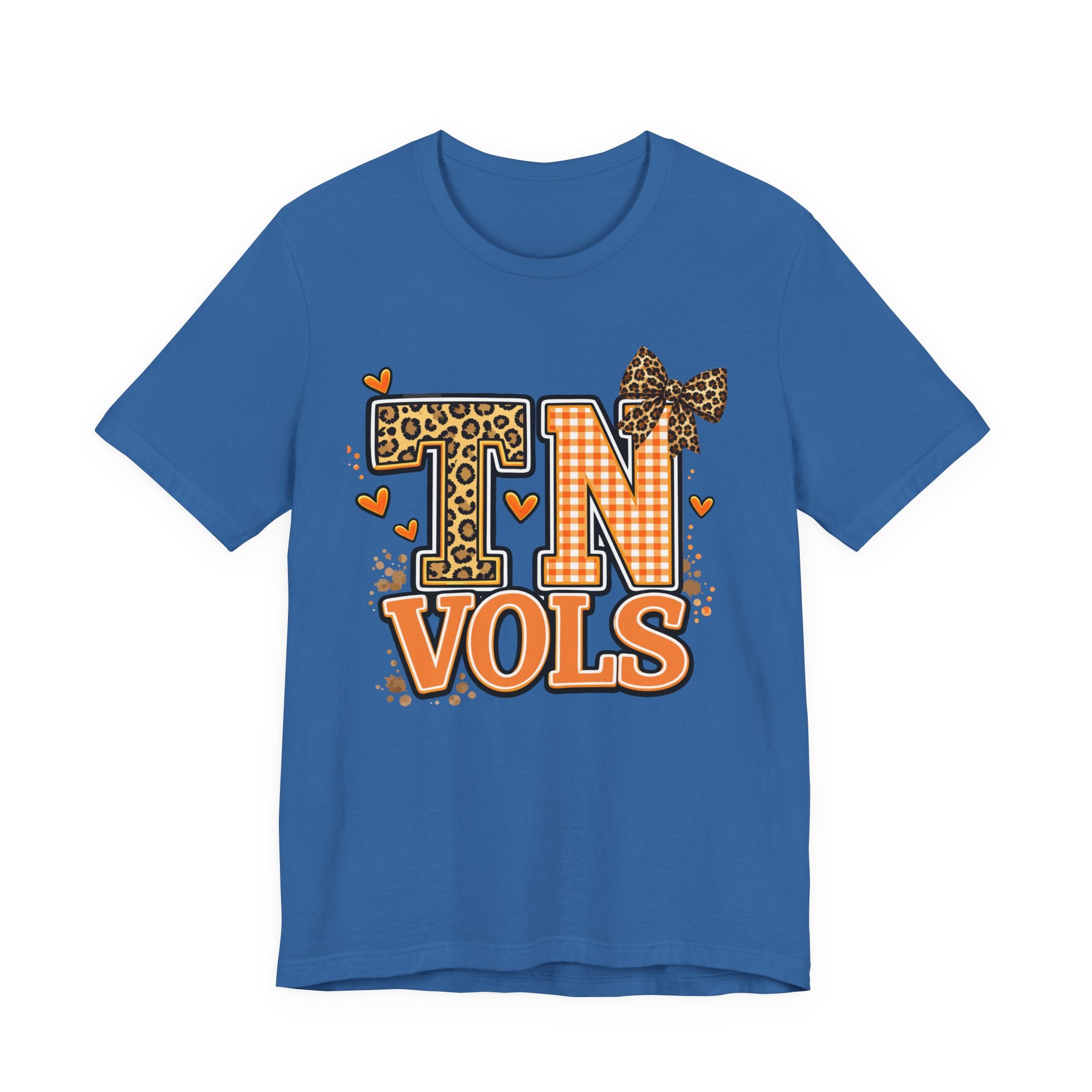 TN Vols Leopard Bow T-Shirt — Tennessee Football Fan Tee