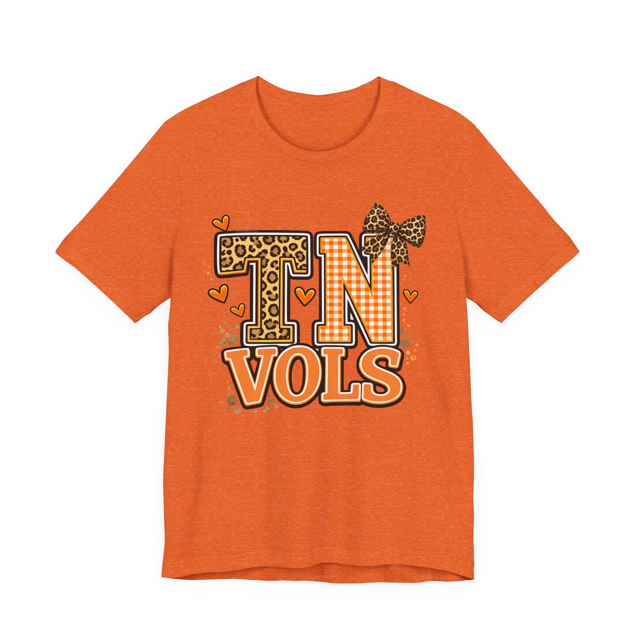 TN Vols Leopard Bow T-Shirt — Tennessee Football Fan Tee