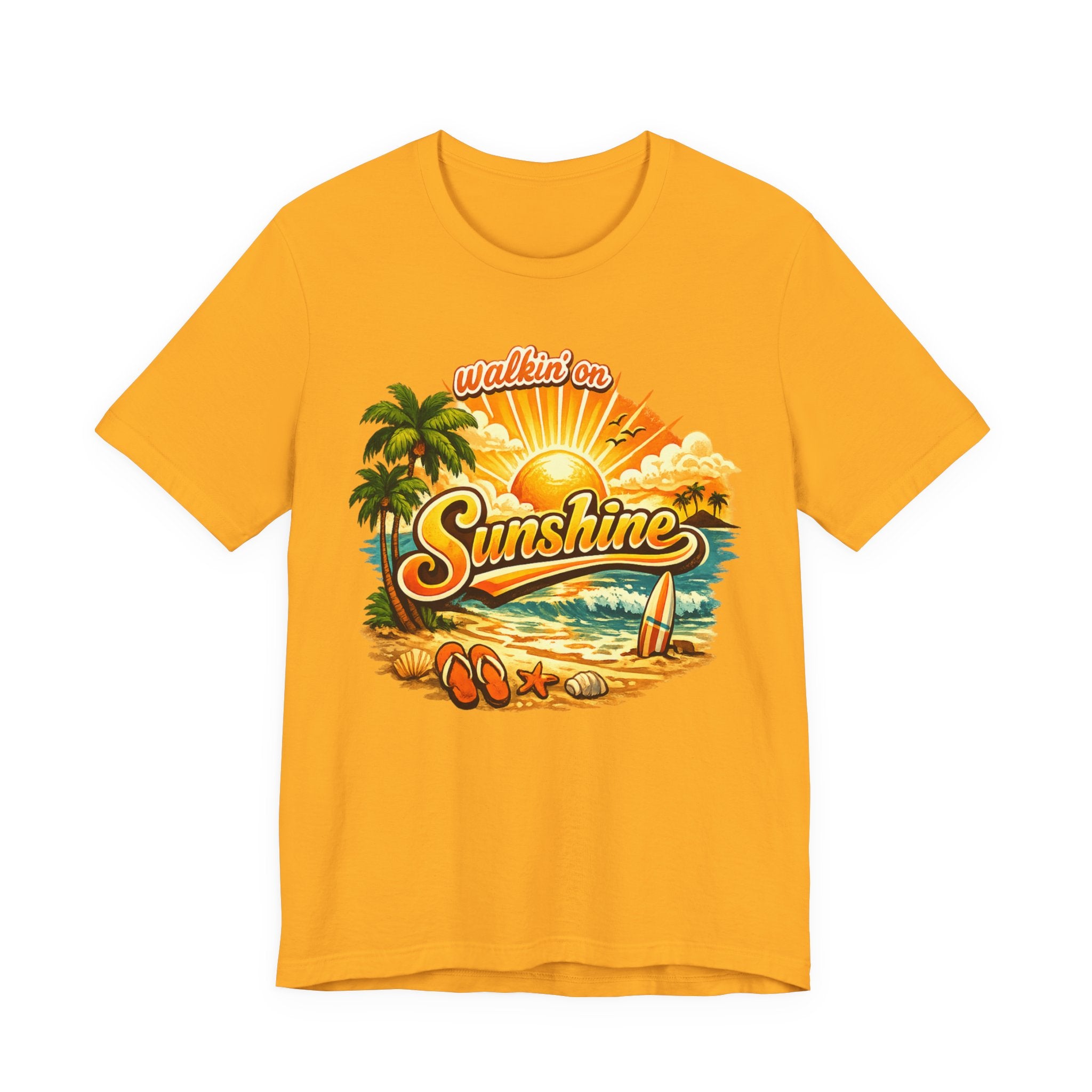 Sunshine Beach T-Shirt — "Walkin' on Sunshine" Summer Graphic Tee