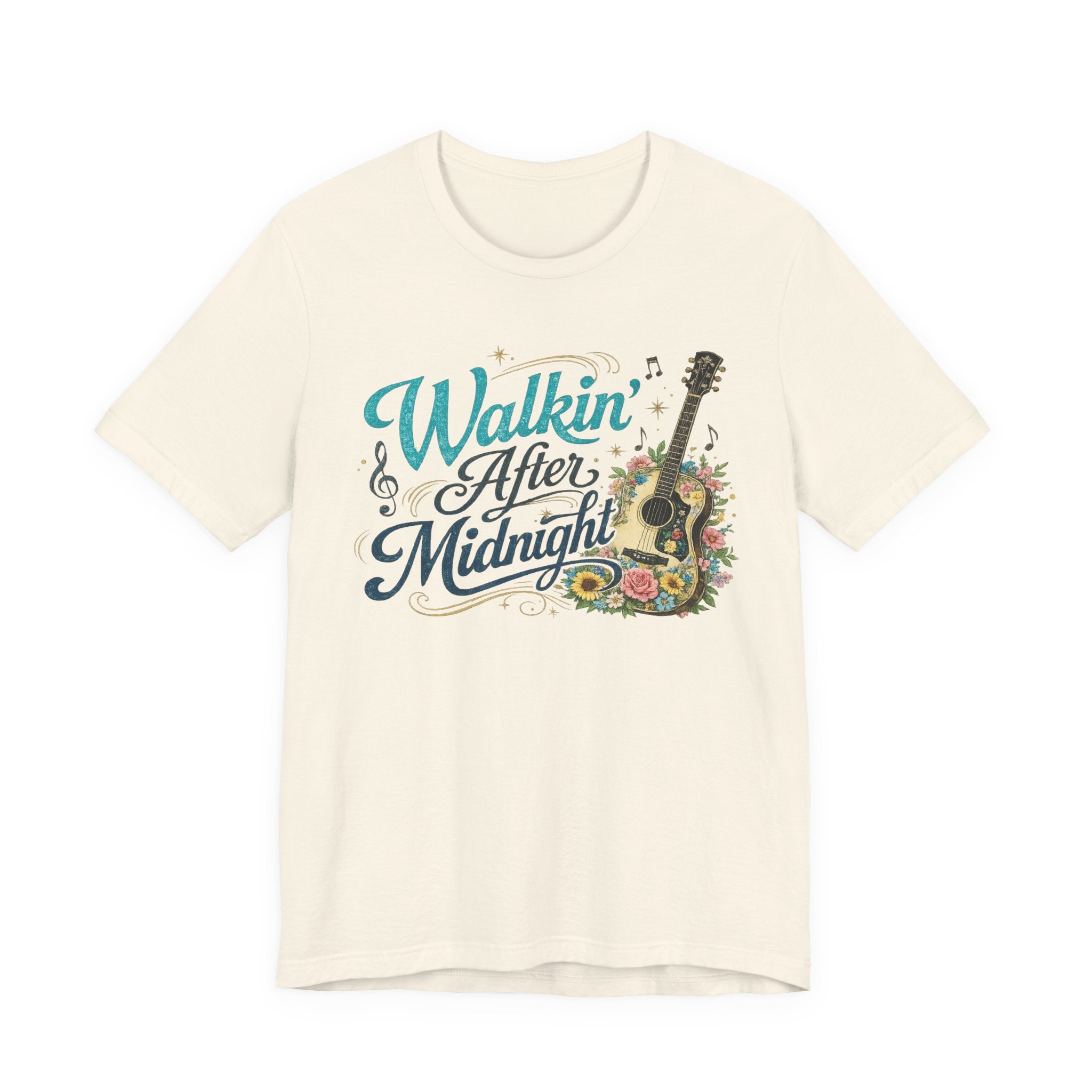 Walkin' After Midnight Guitar Graphic Tee — Vintage Country Music T-Shirt