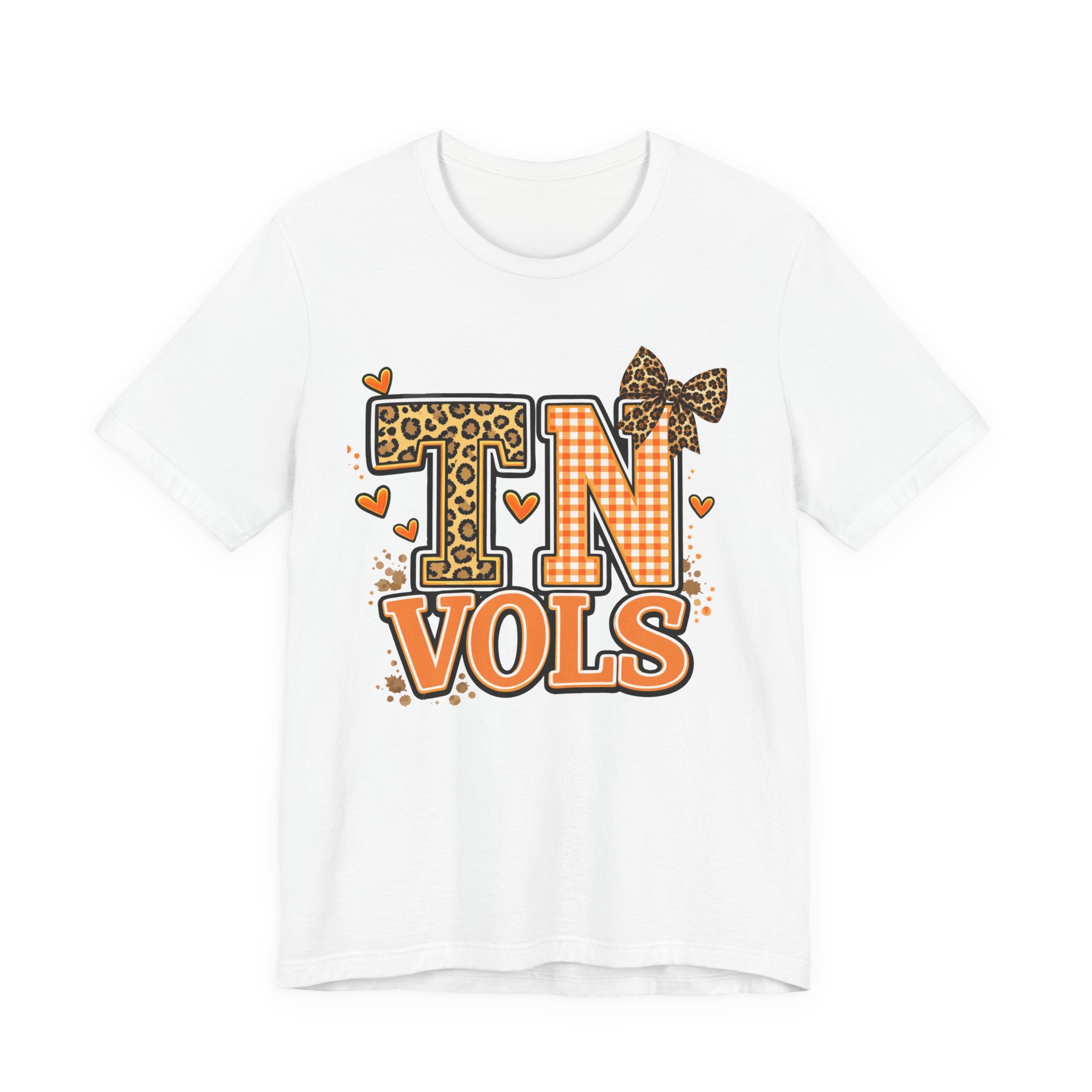 TN Vols Leopard Bow T-Shirt — Tennessee Football Fan Tee