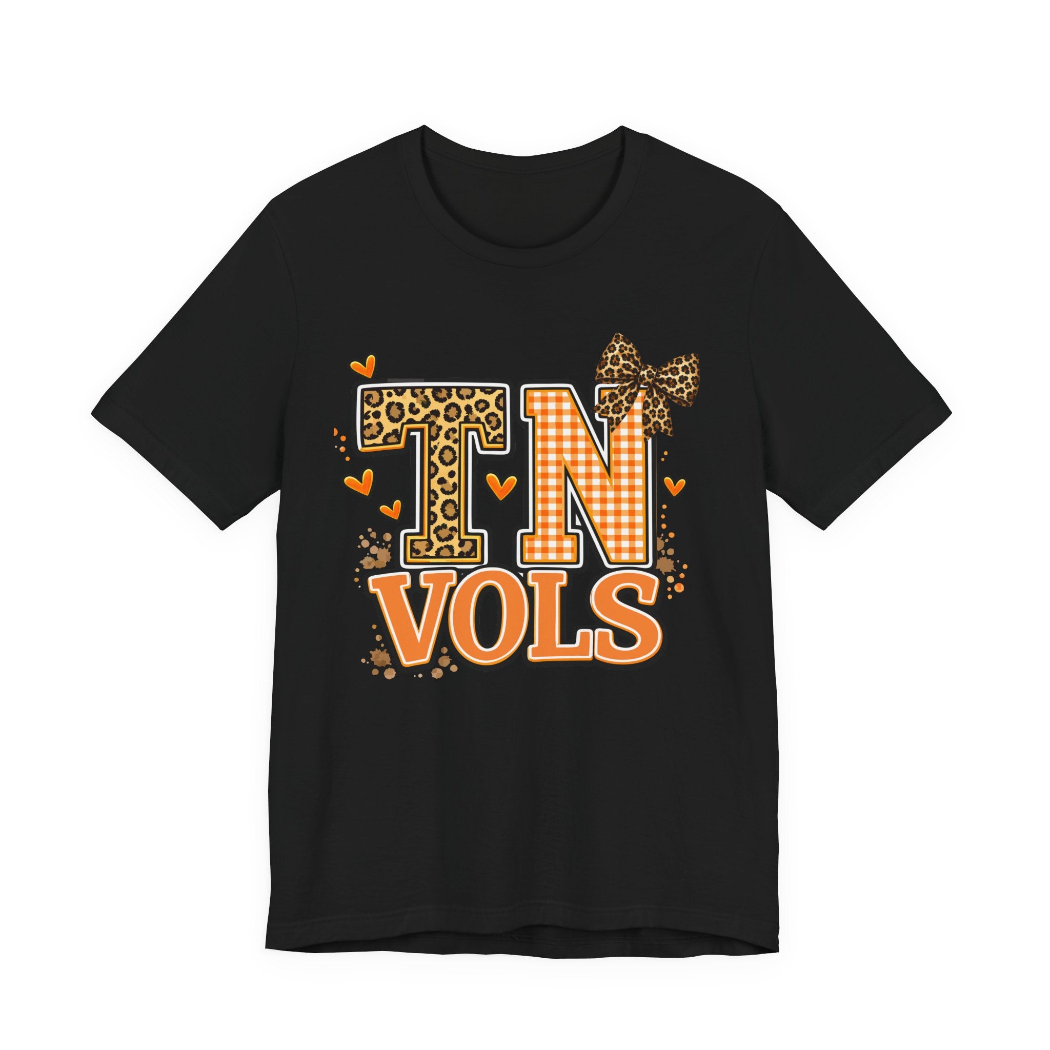 TN Vols Leopard Bow T-Shirt — Tennessee Football Fan Tee
