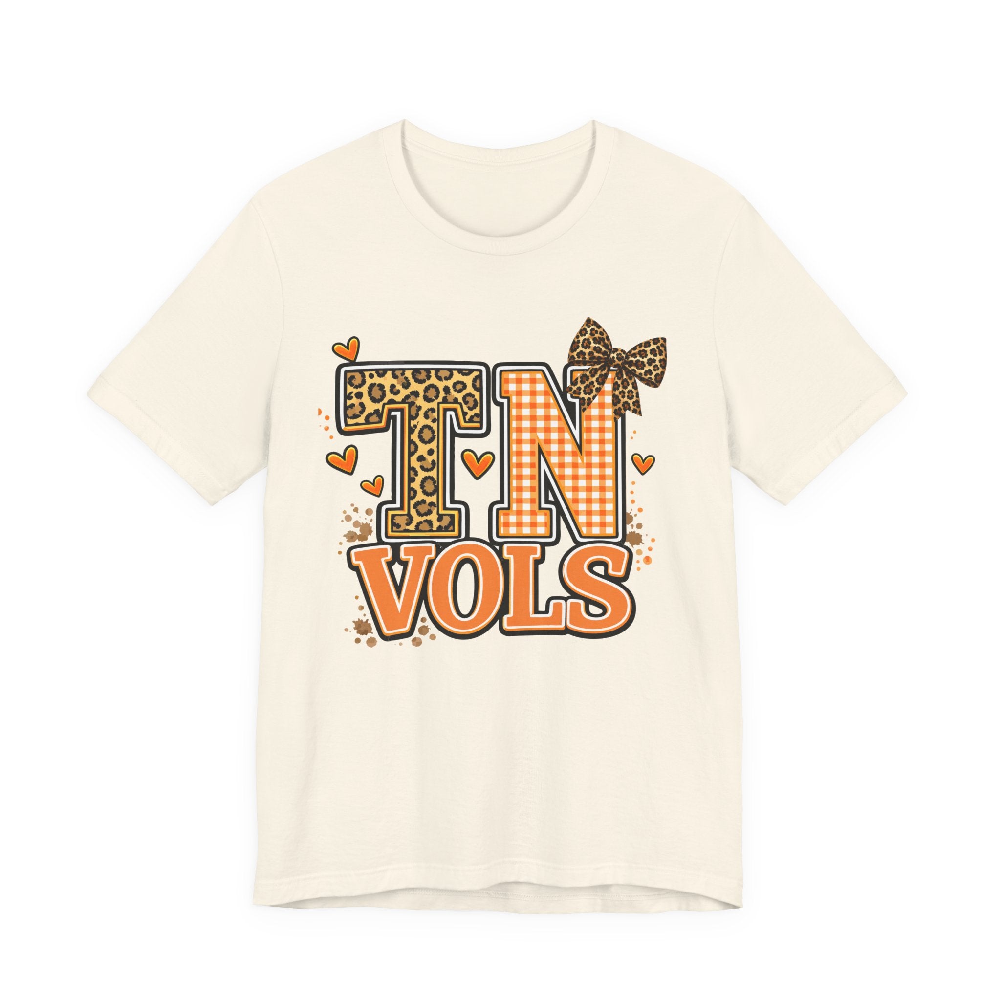 TN Vols Leopard Bow T-Shirt — Tennessee Football Fan Tee