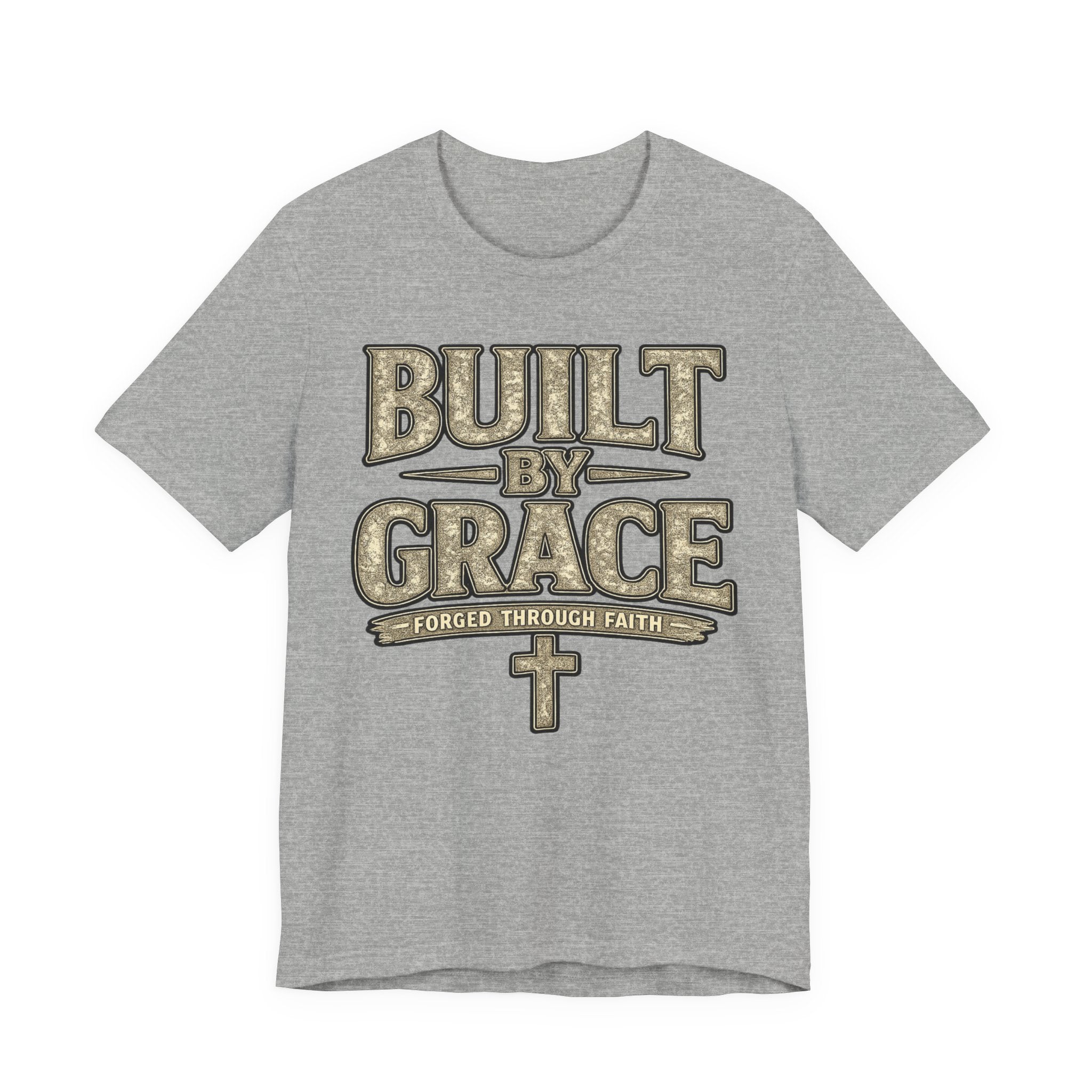Built by Grace T-Shirt — Forged Through Faith Christian Tee