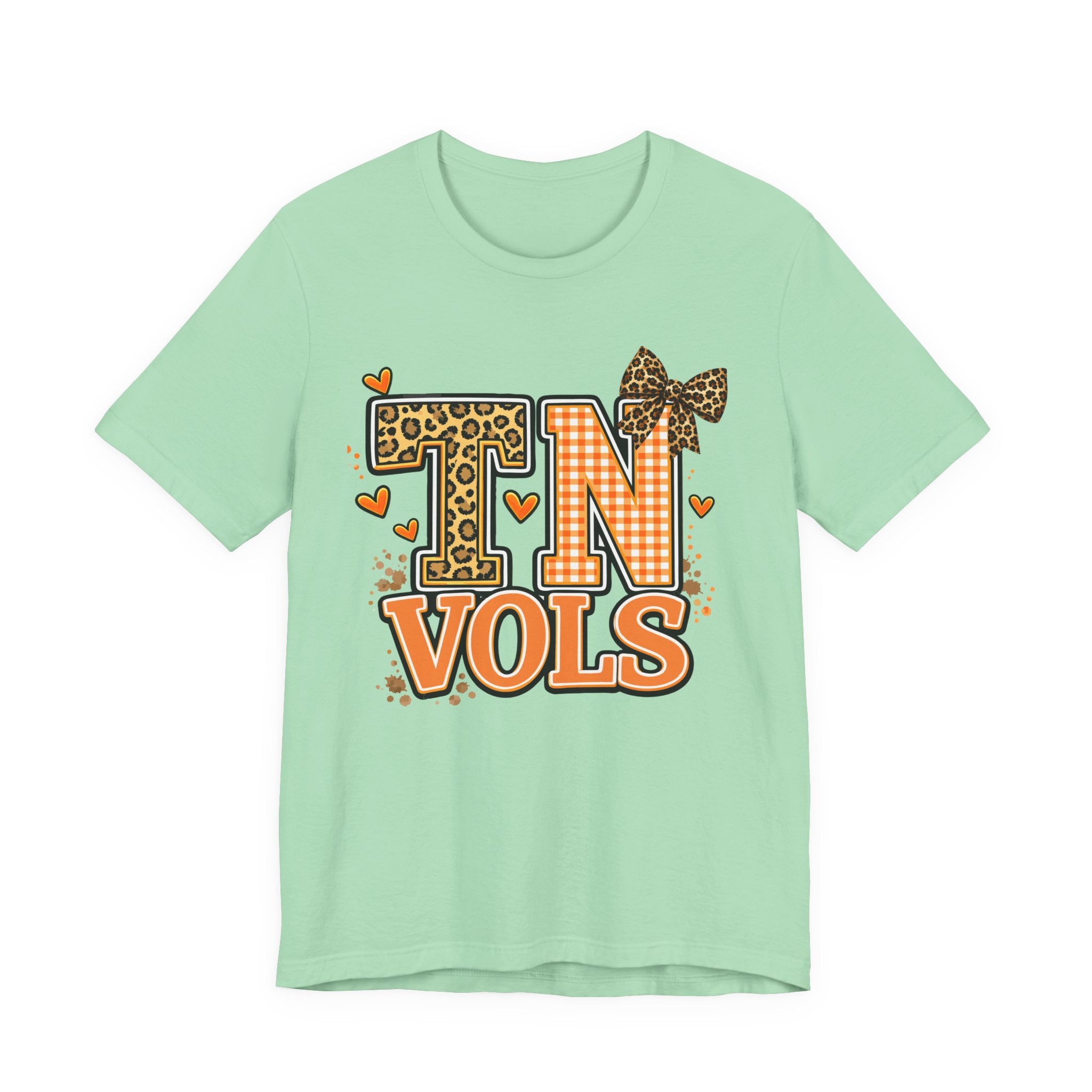 TN Vols Leopard Bow T-Shirt — Tennessee Football Fan Tee