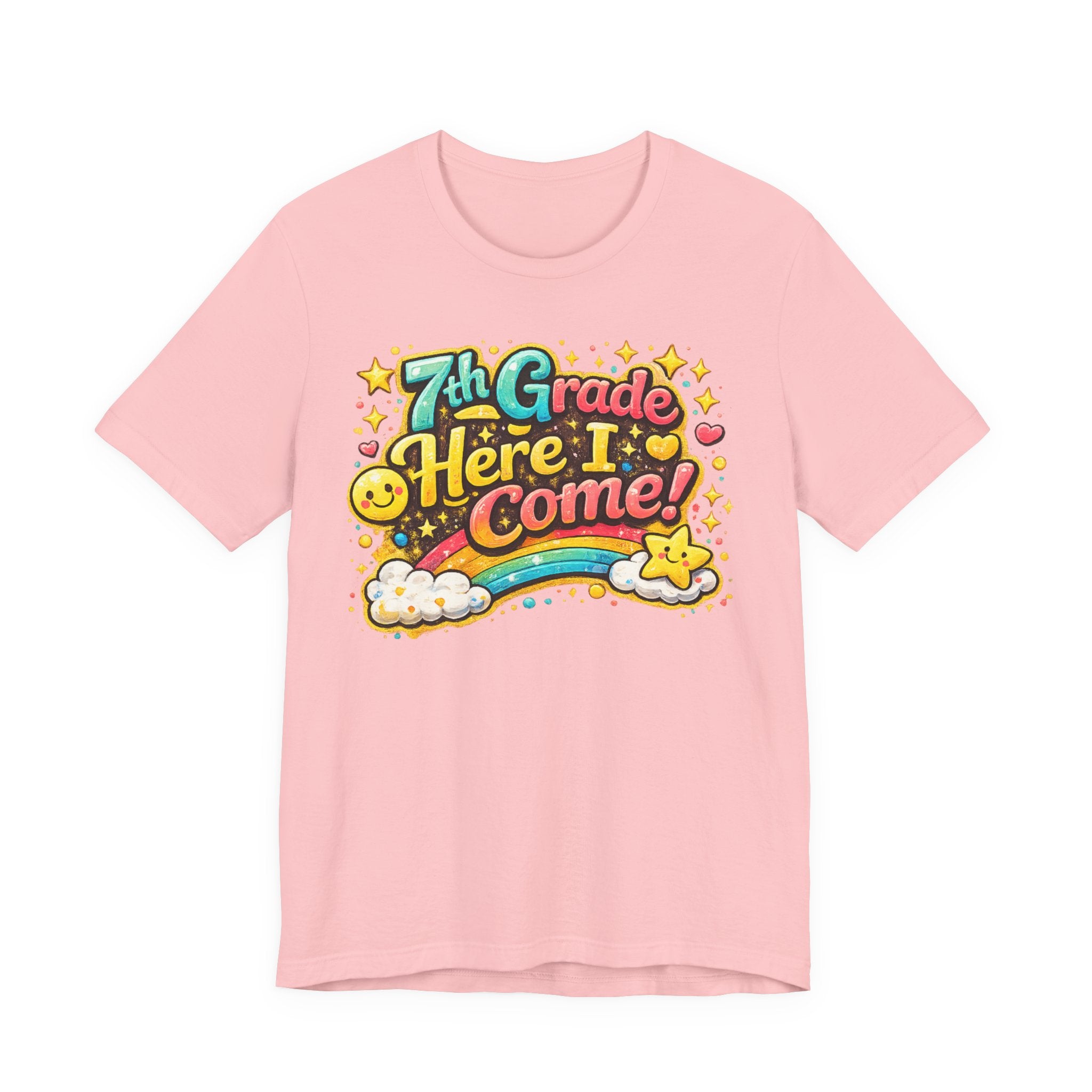 7th Grade Here I Come! T-Shirt — Back-to-School Rainbow Tee for Rising Students