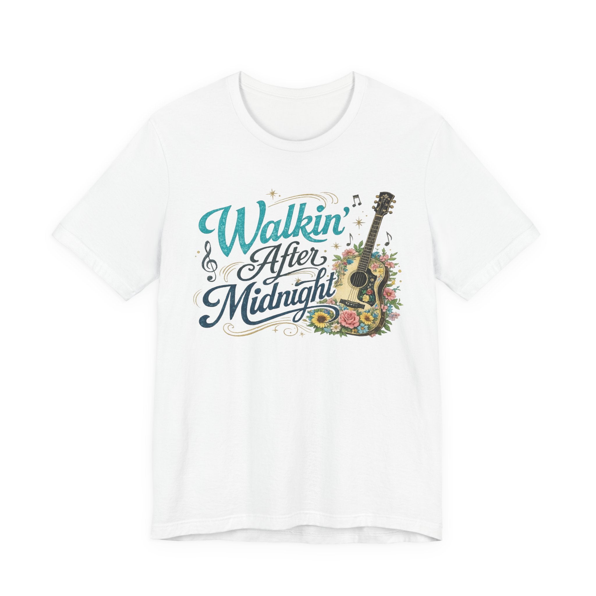 Walkin' After Midnight Guitar Graphic Tee — Vintage Country Music T-Shirt