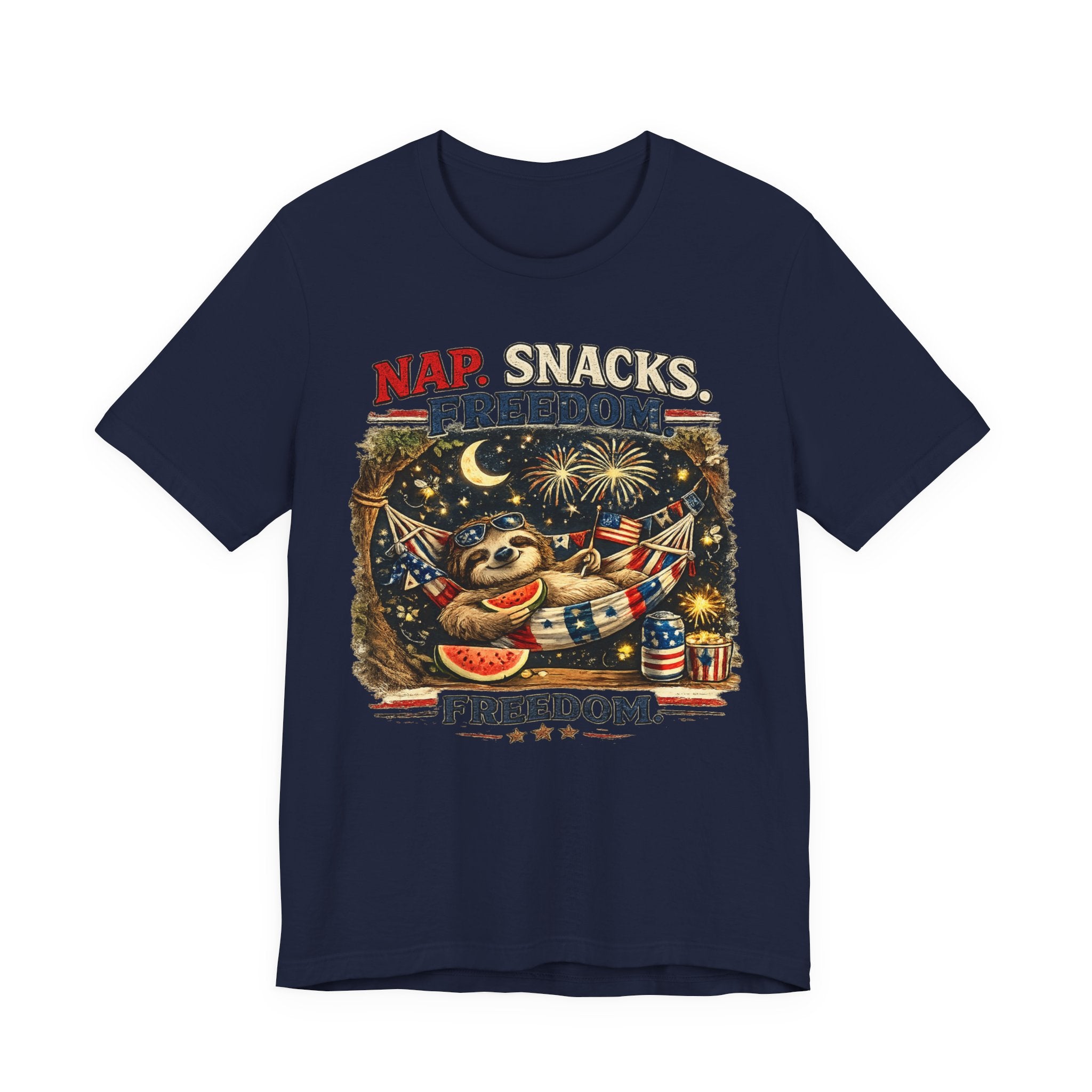 Nap. Snacks. Freedom.  Sloth Graphic T-Shirt
