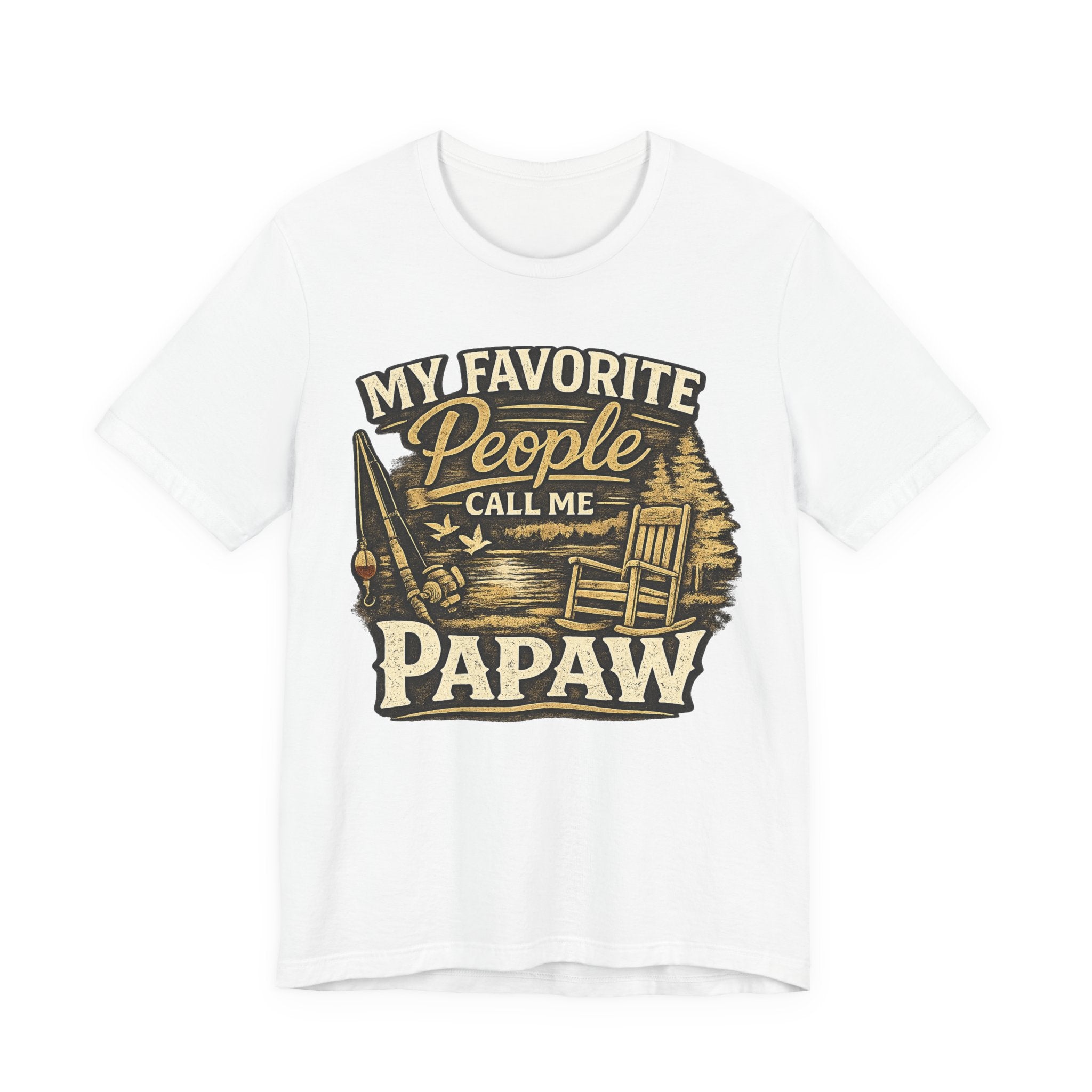 Papaw T-Shirt - "My Favorite People Call Me Papaw" Vintage Cabin Tee