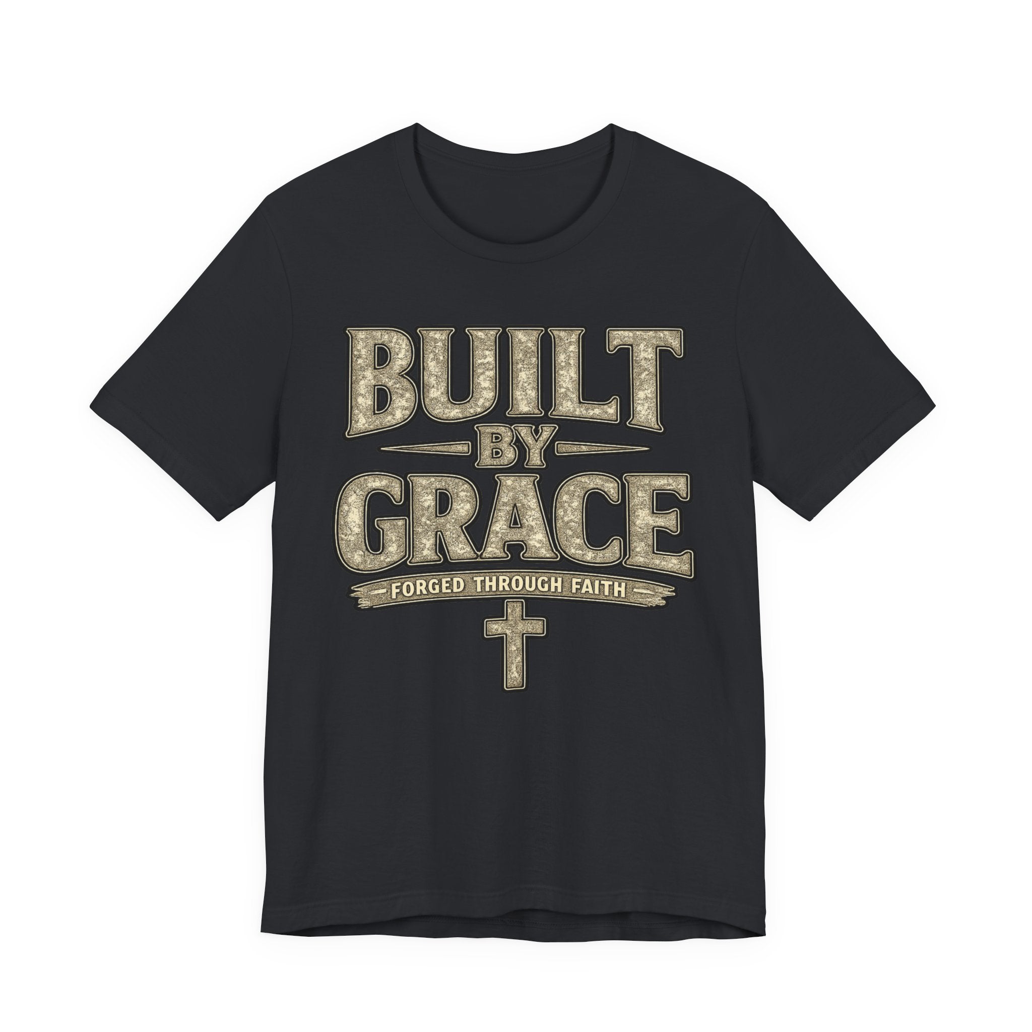 Built by Grace T-Shirt — Forged Through Faith Christian Tee