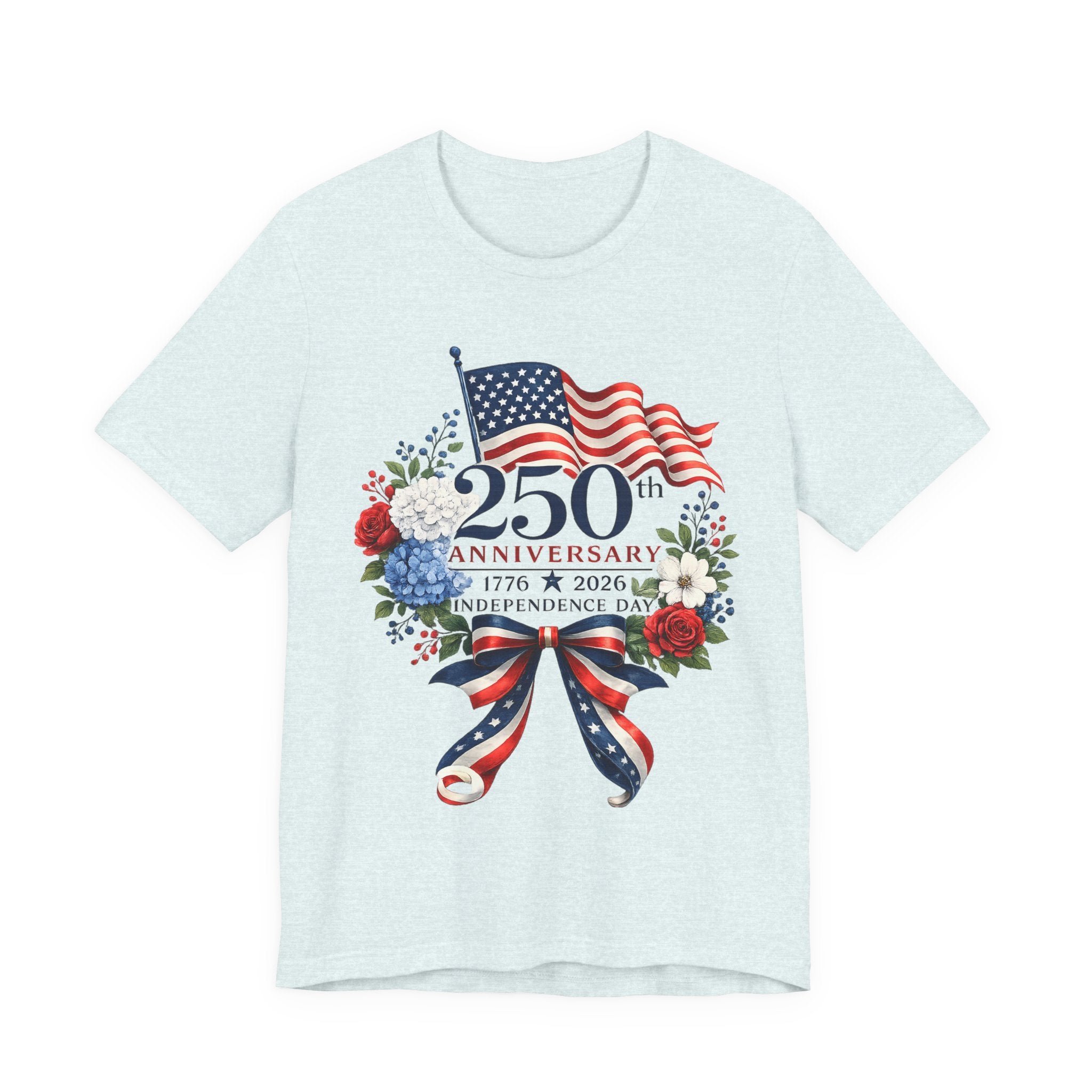 250th Independence Day T-Shirt — 1776–2026 Patriotic American Flag Ribbon Tee