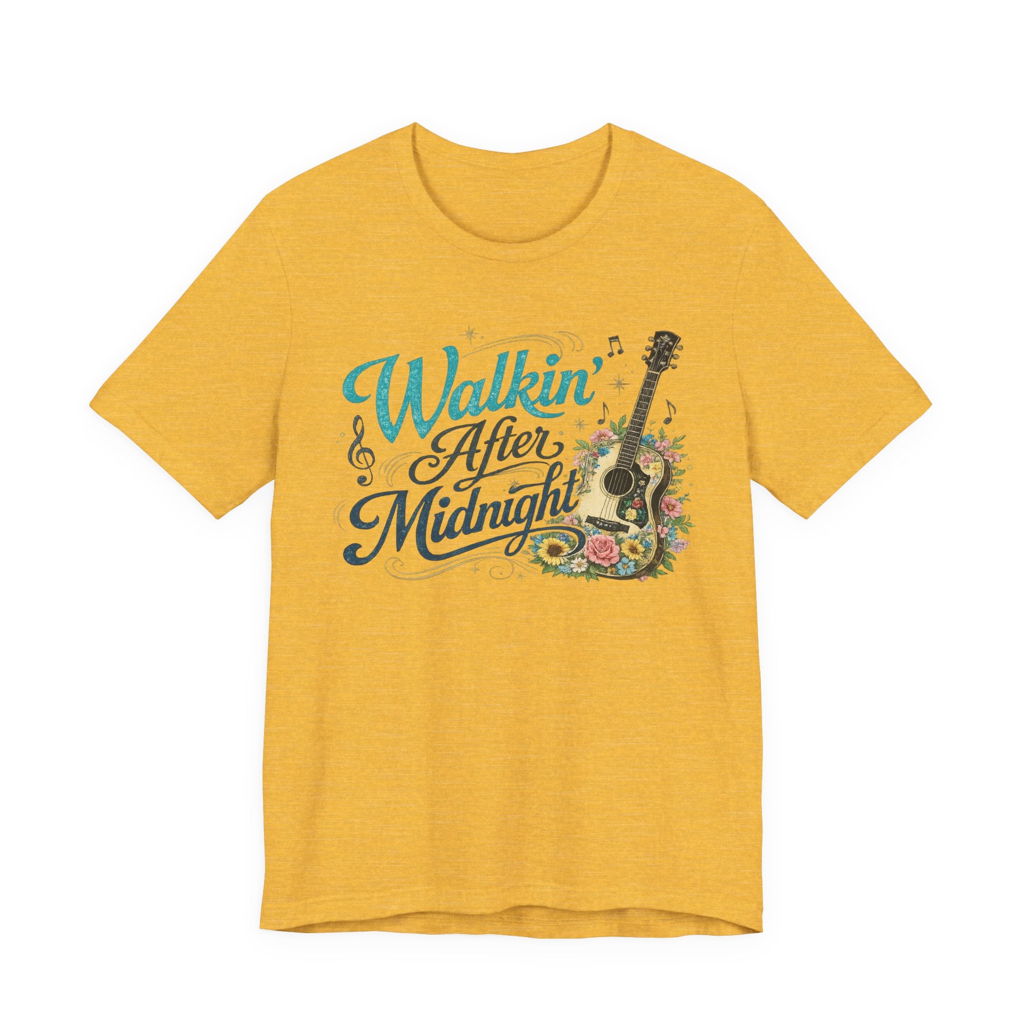 Walkin' After Midnight Guitar Graphic Tee — Vintage Country Music T-Shirt