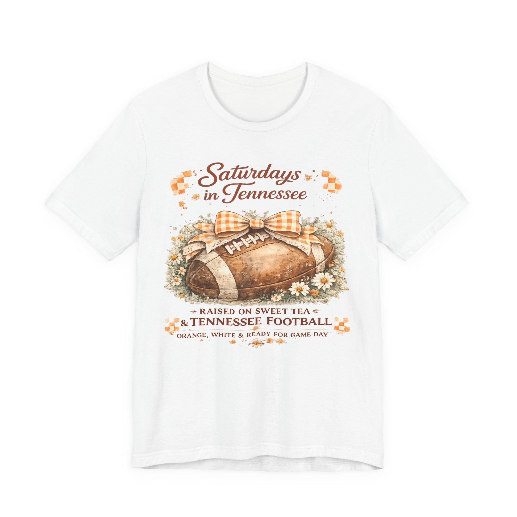 Saturdays in Tennessee Football Tee — Raised on Sweet Tea Vintage Game Day Shirt