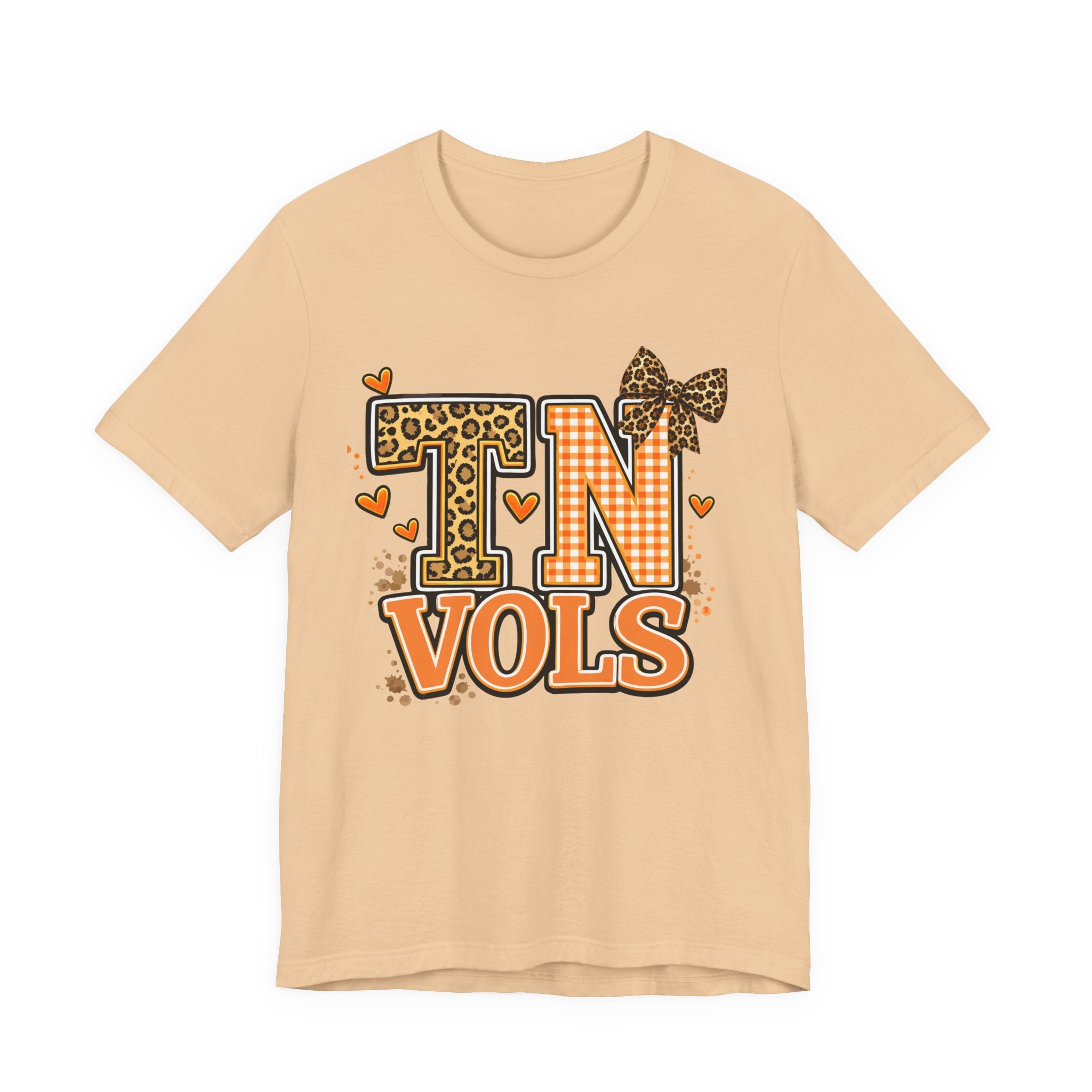 TN Vols Leopard Bow T-Shirt — Tennessee Football Fan Tee