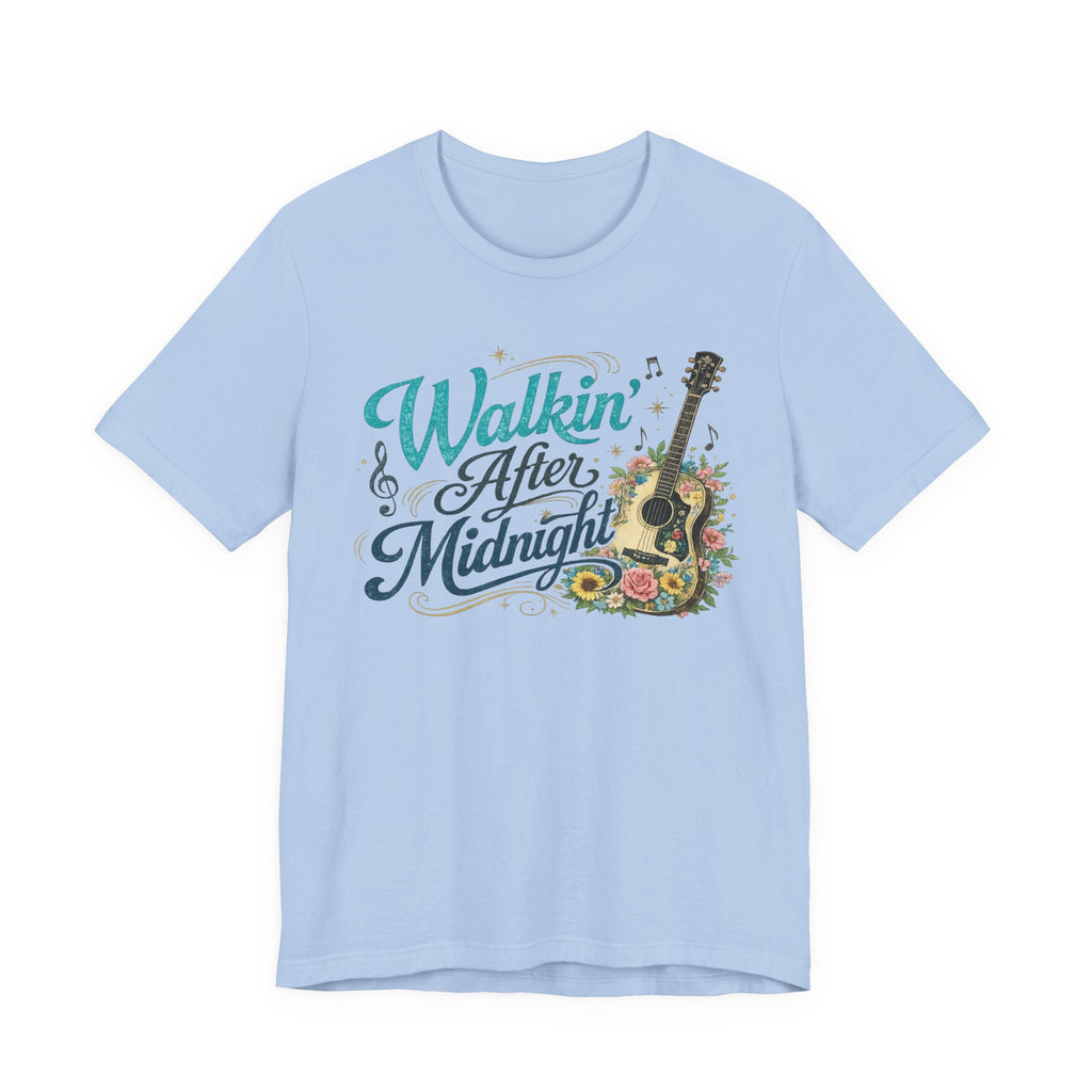 Walkin' After Midnight Guitar Graphic Tee — Vintage Country Music T-Shirt