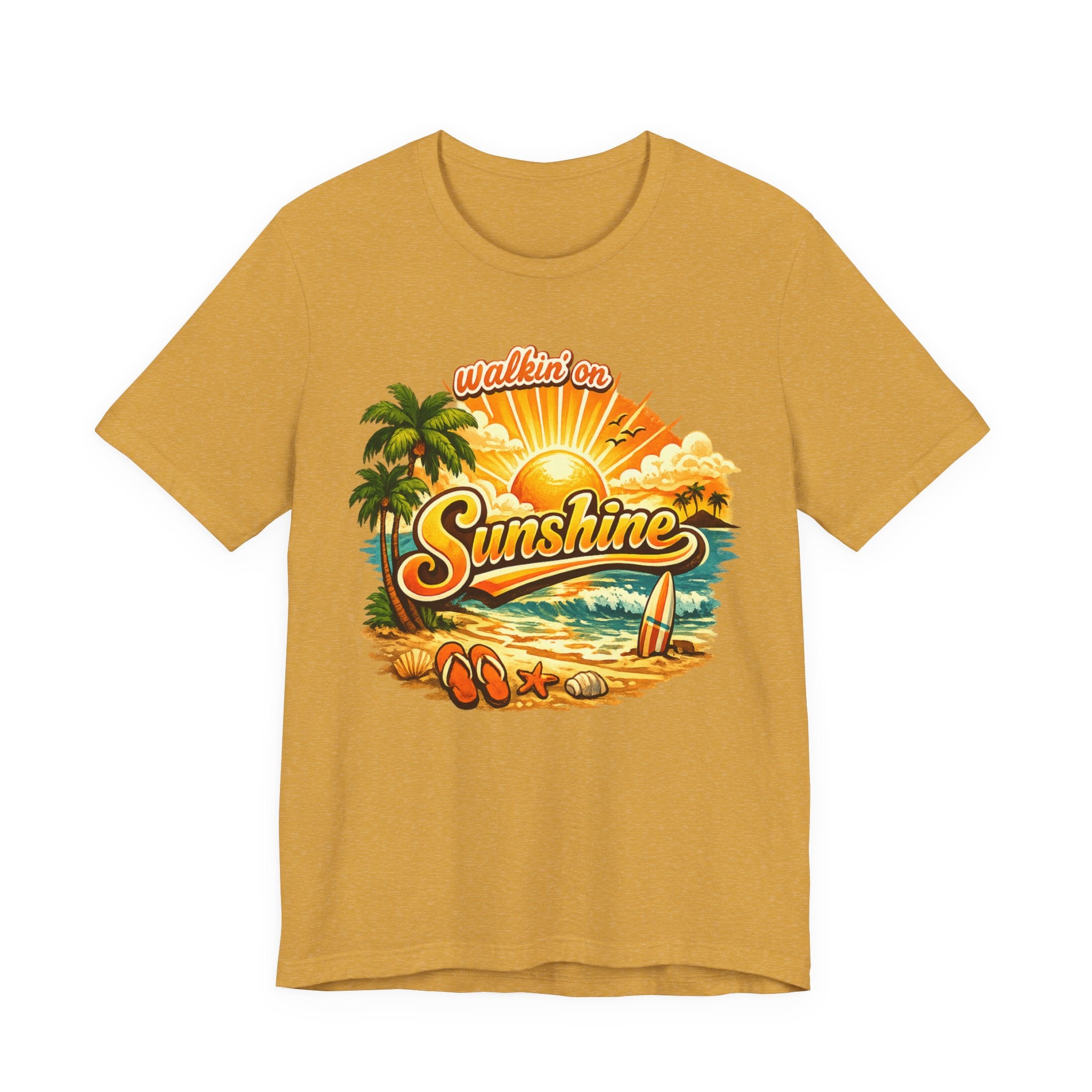 Sunshine Beach T-Shirt — "Walkin' on Sunshine" Summer Graphic Tee
