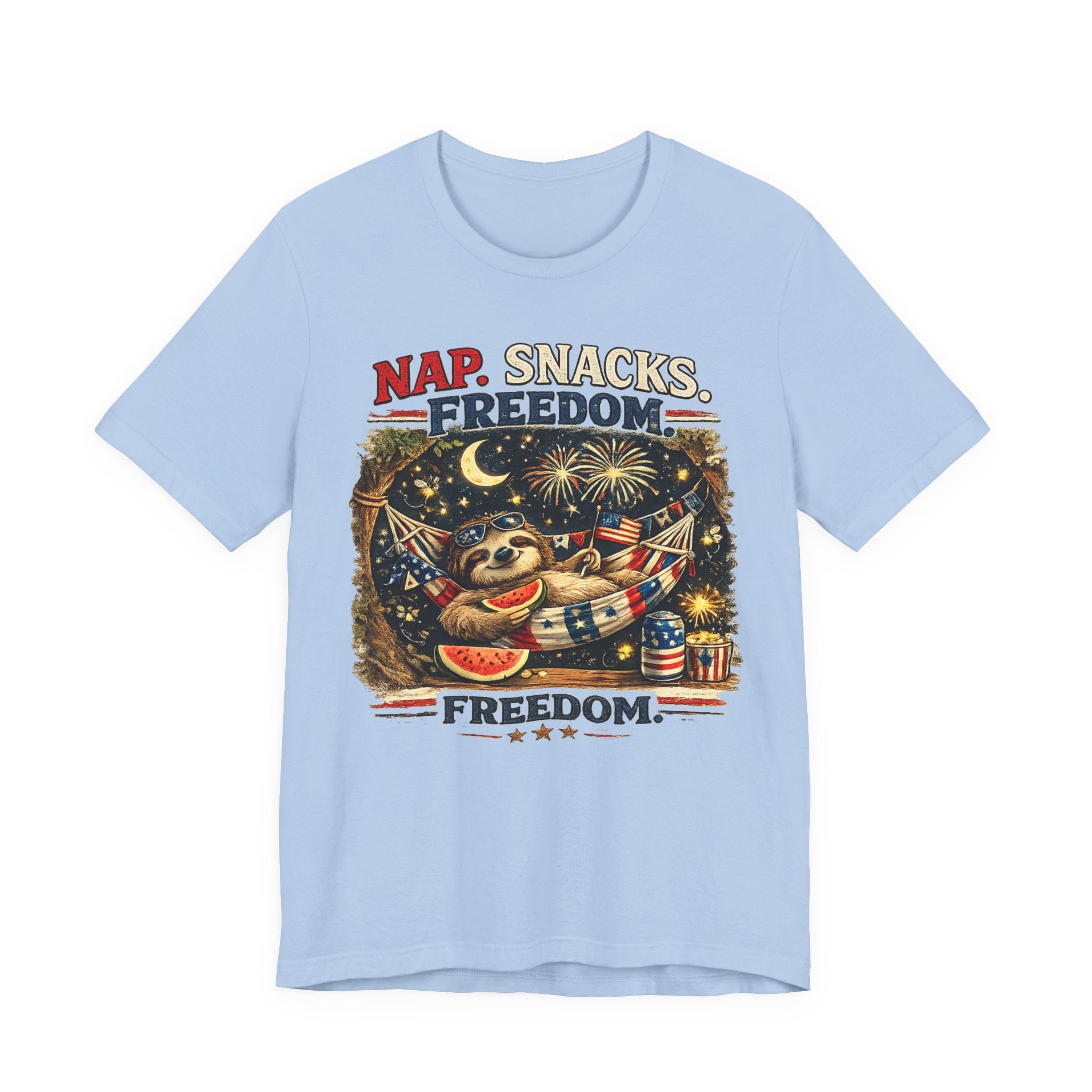 Nap. Snacks. Freedom.  Sloth Graphic T-Shirt