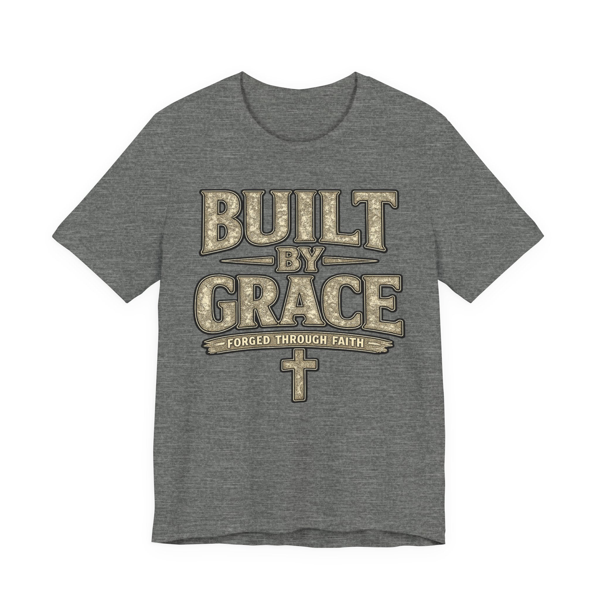 Built by Grace T-Shirt — Forged Through Faith Christian Tee