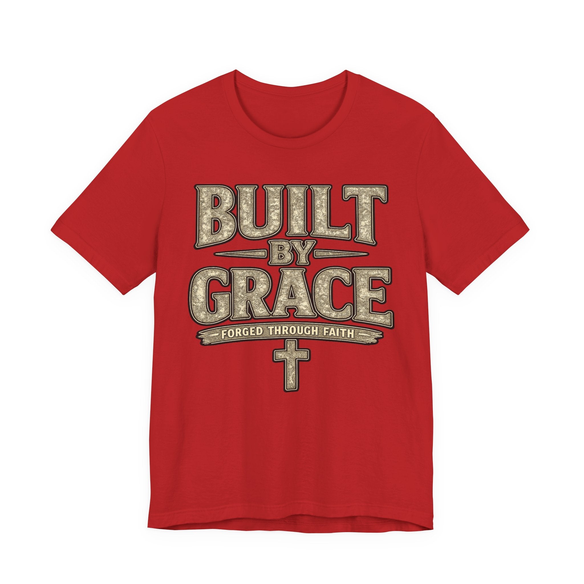 Built by Grace T-Shirt — Forged Through Faith Christian Tee