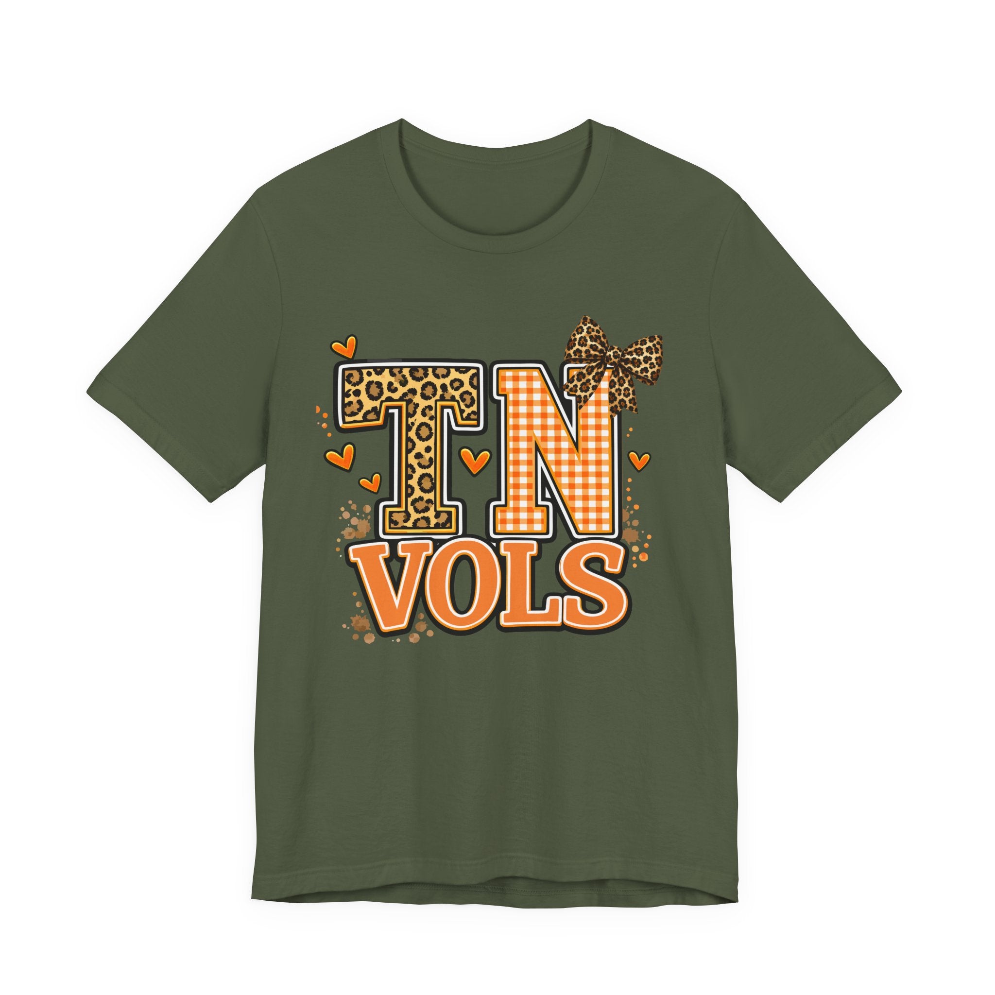 TN Vols Leopard Bow T-Shirt — Tennessee Football Fan Tee