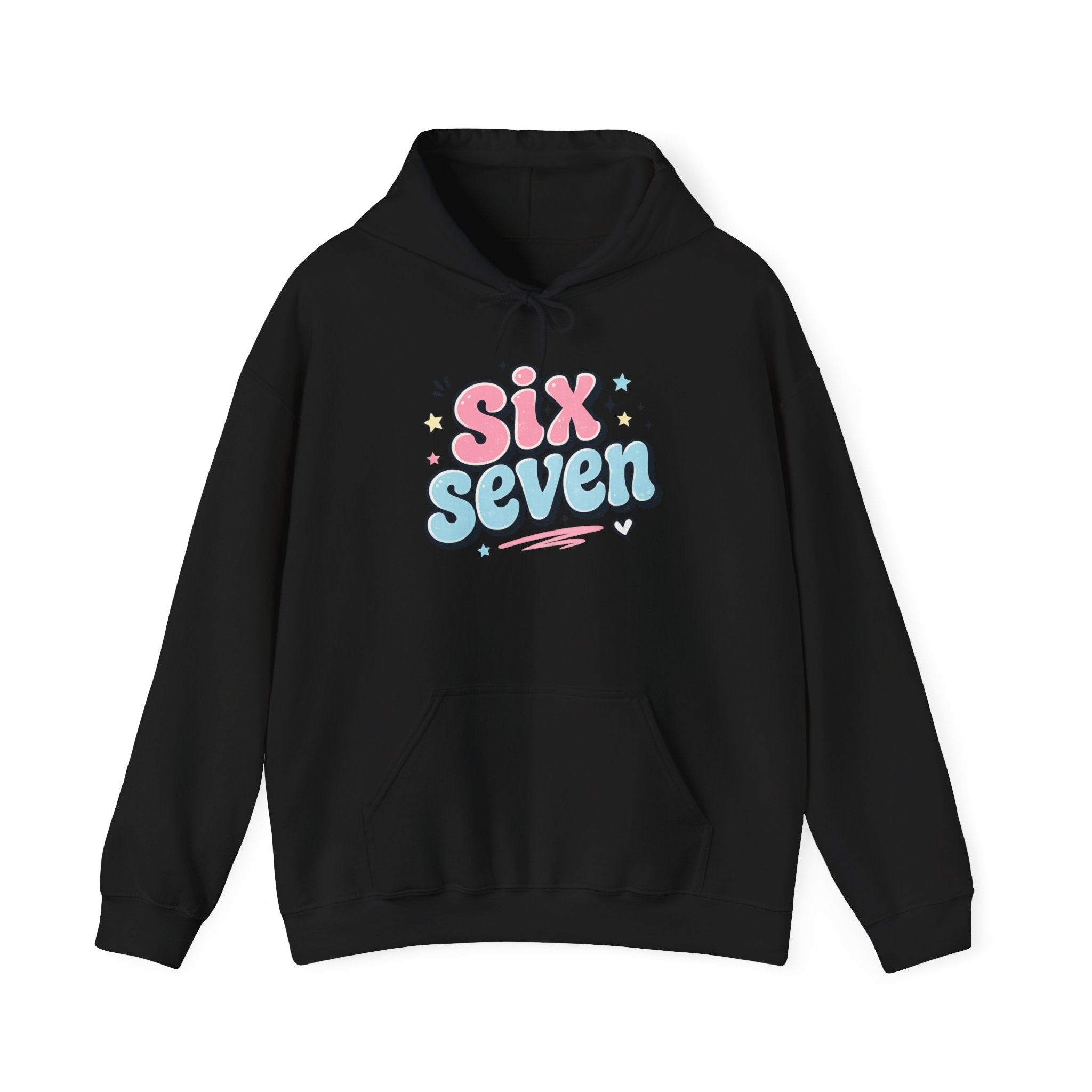 Six Seven Hoodie — Cute Pastel "Six Seven" Graphic Sweatshirt