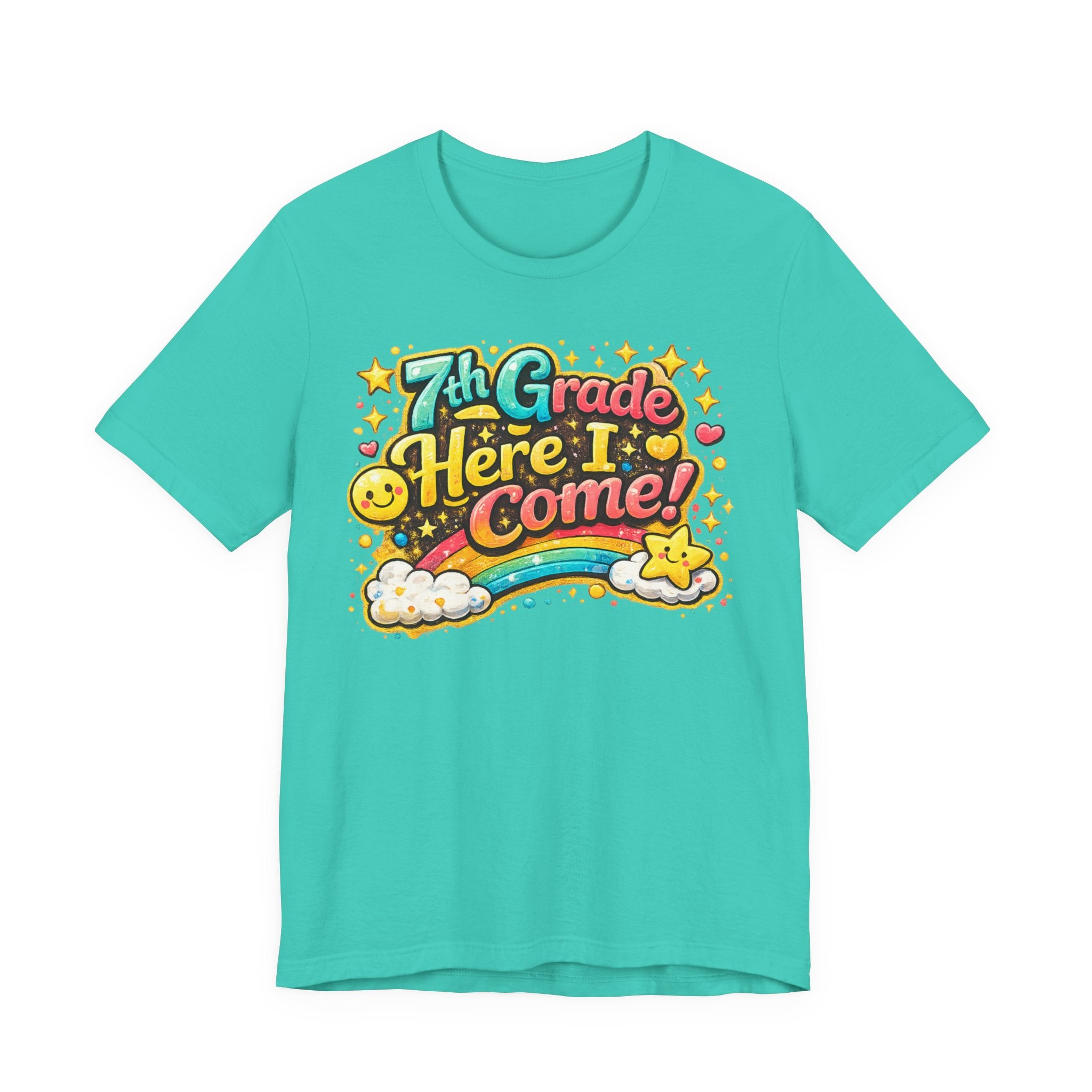 7th Grade Here I Come! T-Shirt — Back-to-School Rainbow Tee for Rising Students