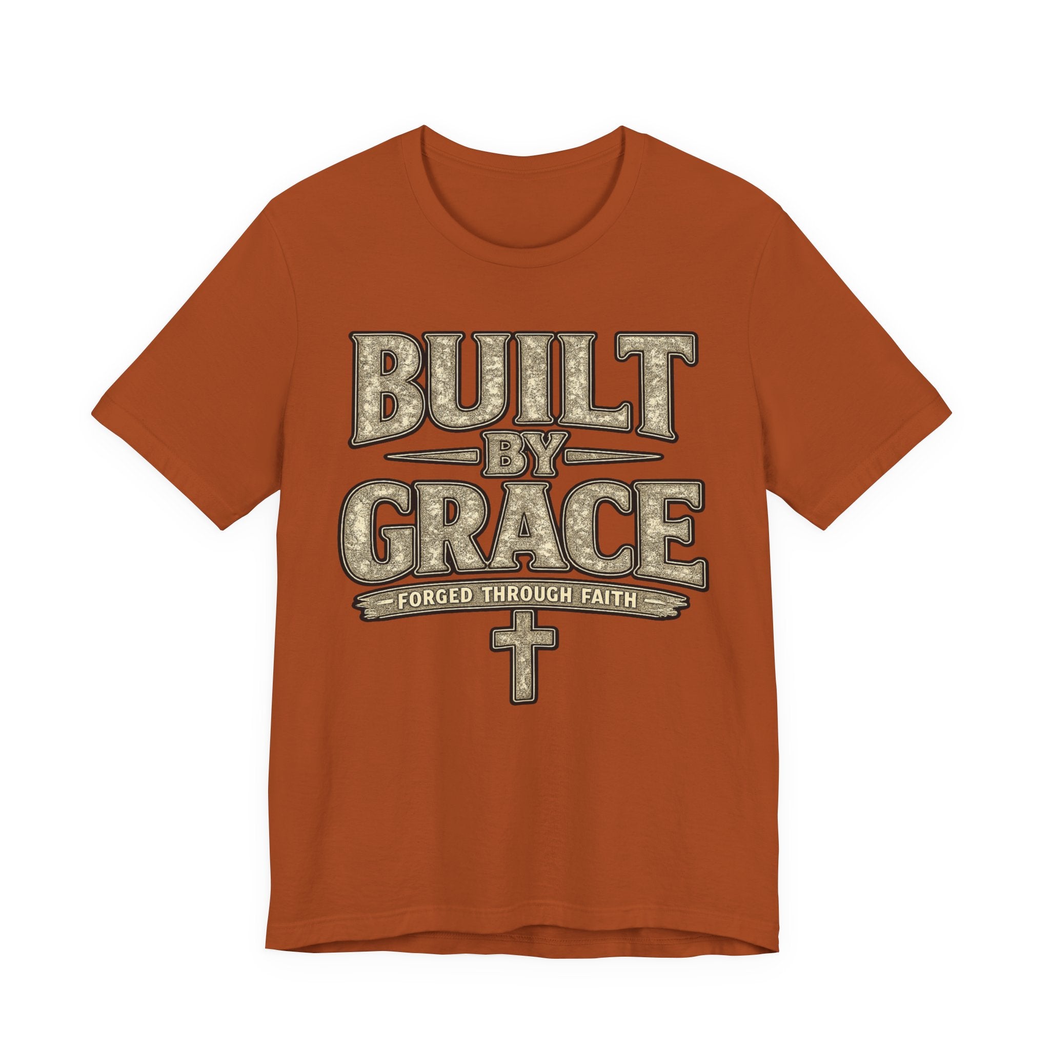 Built by Grace T-Shirt — Forged Through Faith Christian Tee