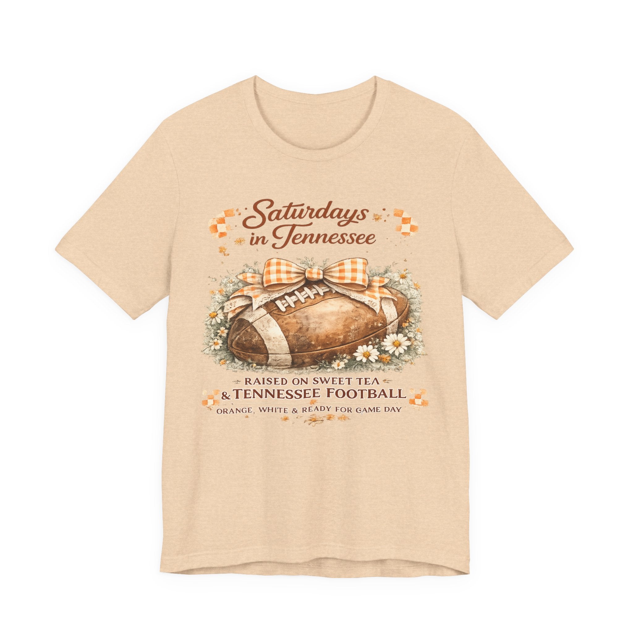 Saturdays in Tennessee Football Tee — Raised on Sweet Tea Vintage Game Day Shirt