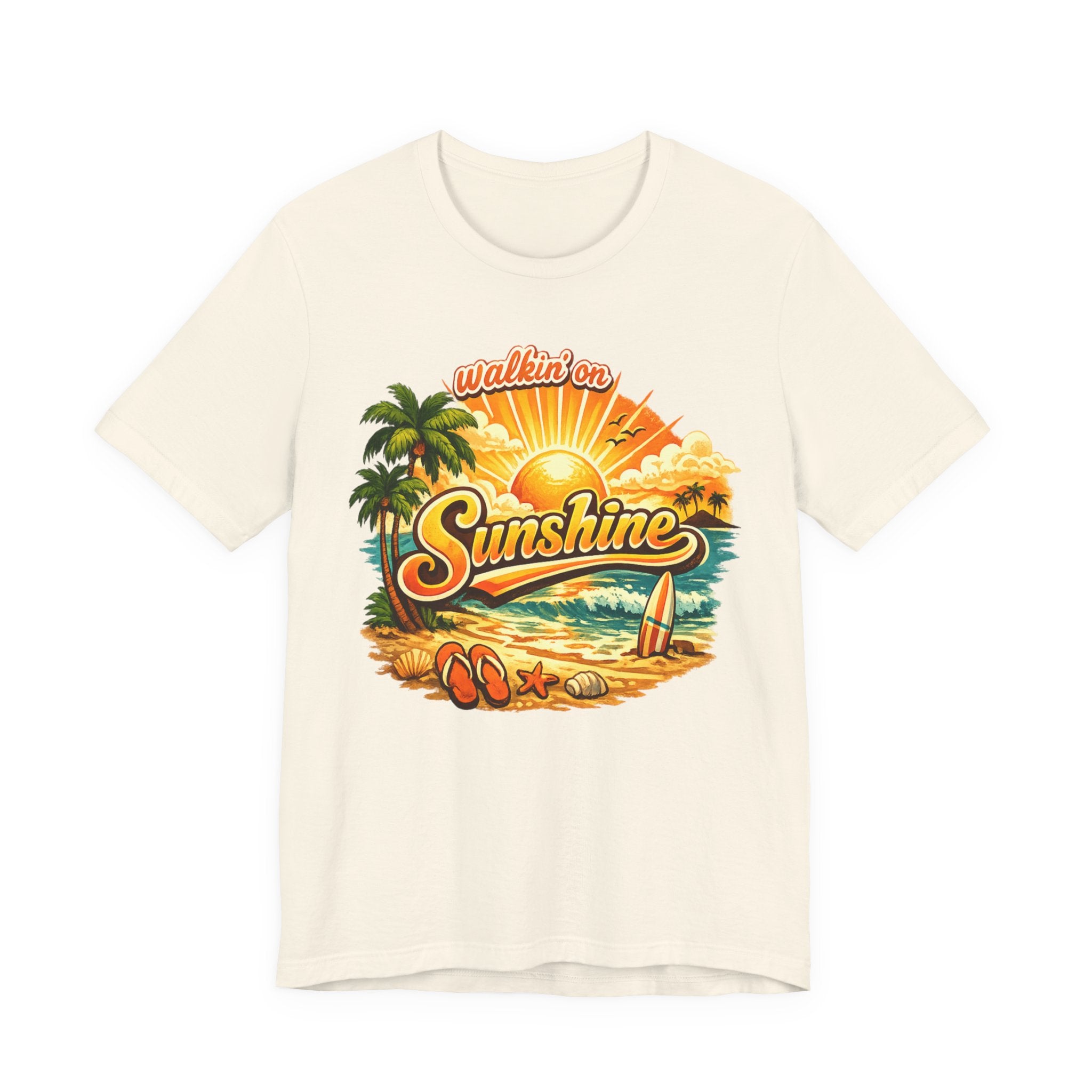 Sunshine Beach T-Shirt — "Walkin' on Sunshine" Summer Graphic Tee