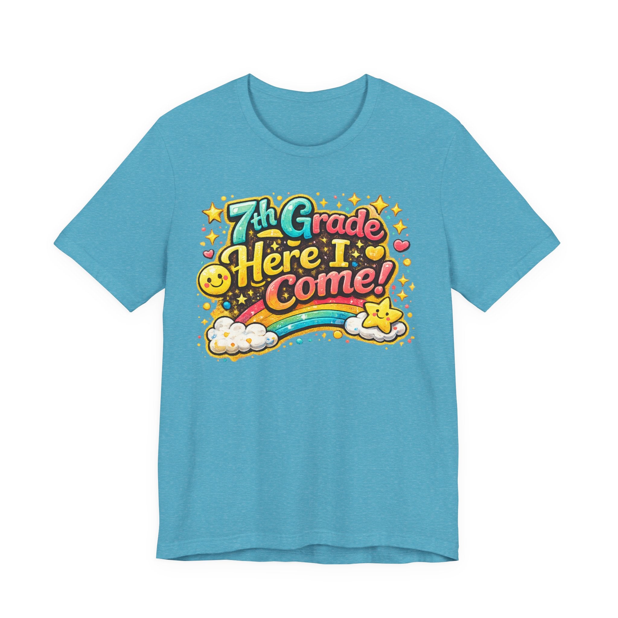 7th Grade Here I Come! T-Shirt — Back-to-School Rainbow Tee for Rising Students
