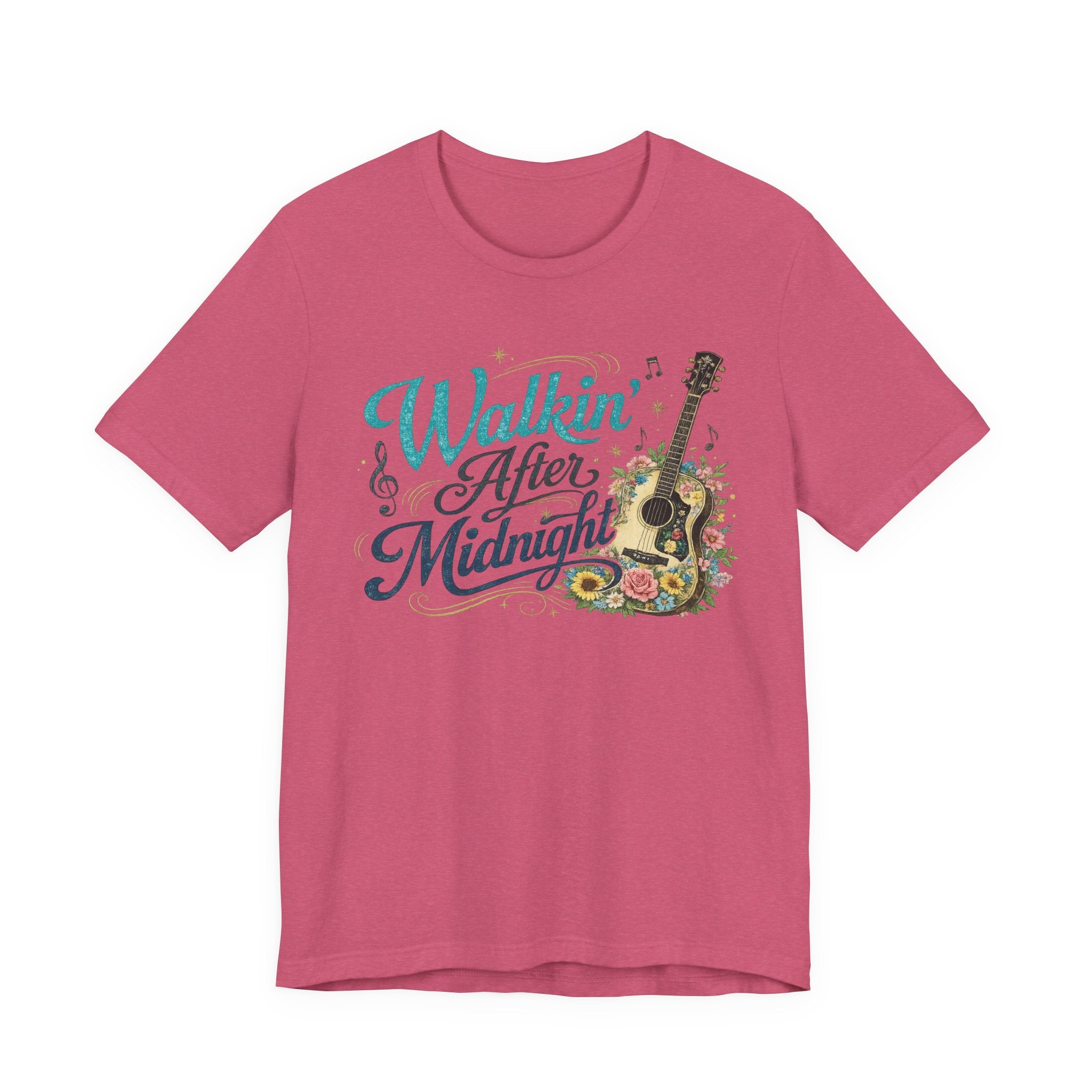 Walkin' After Midnight Guitar Graphic Tee — Vintage Country Music T-Shirt