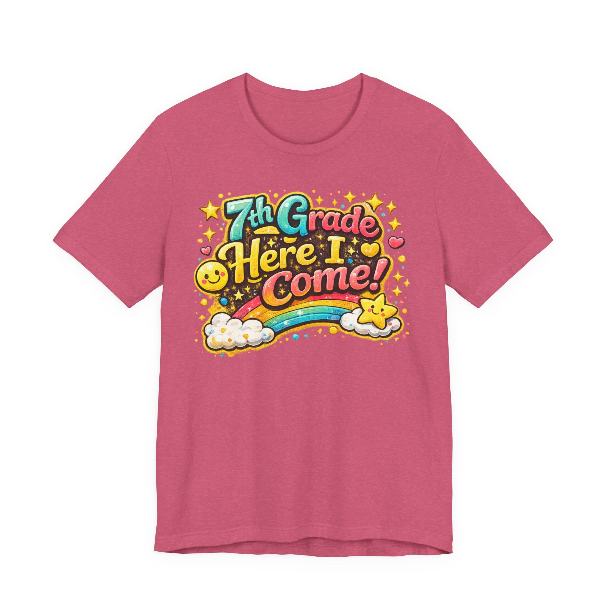 7th Grade Here I Come! T-Shirt — Back-to-School Rainbow Tee for Rising Students