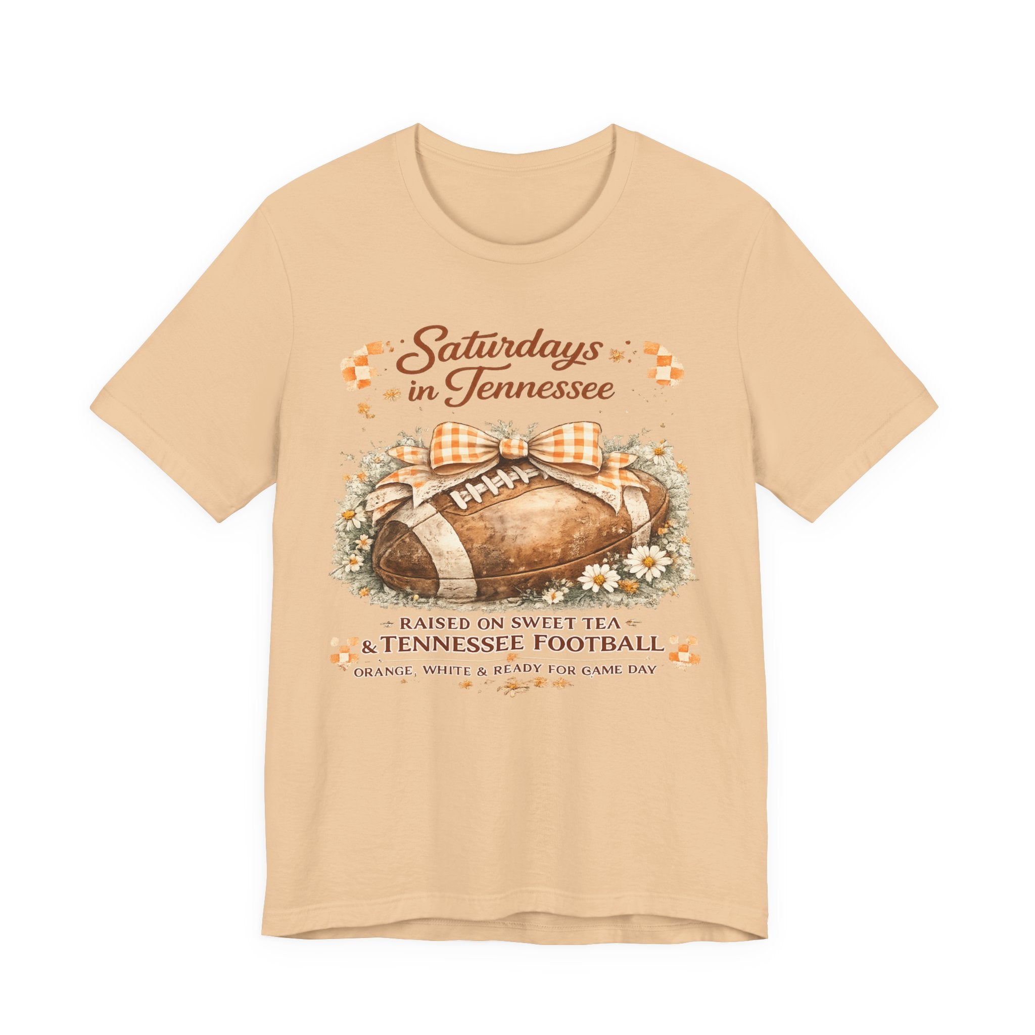 Saturdays in Tennessee Football Tee — Raised on Sweet Tea Vintage Game Day Shirt