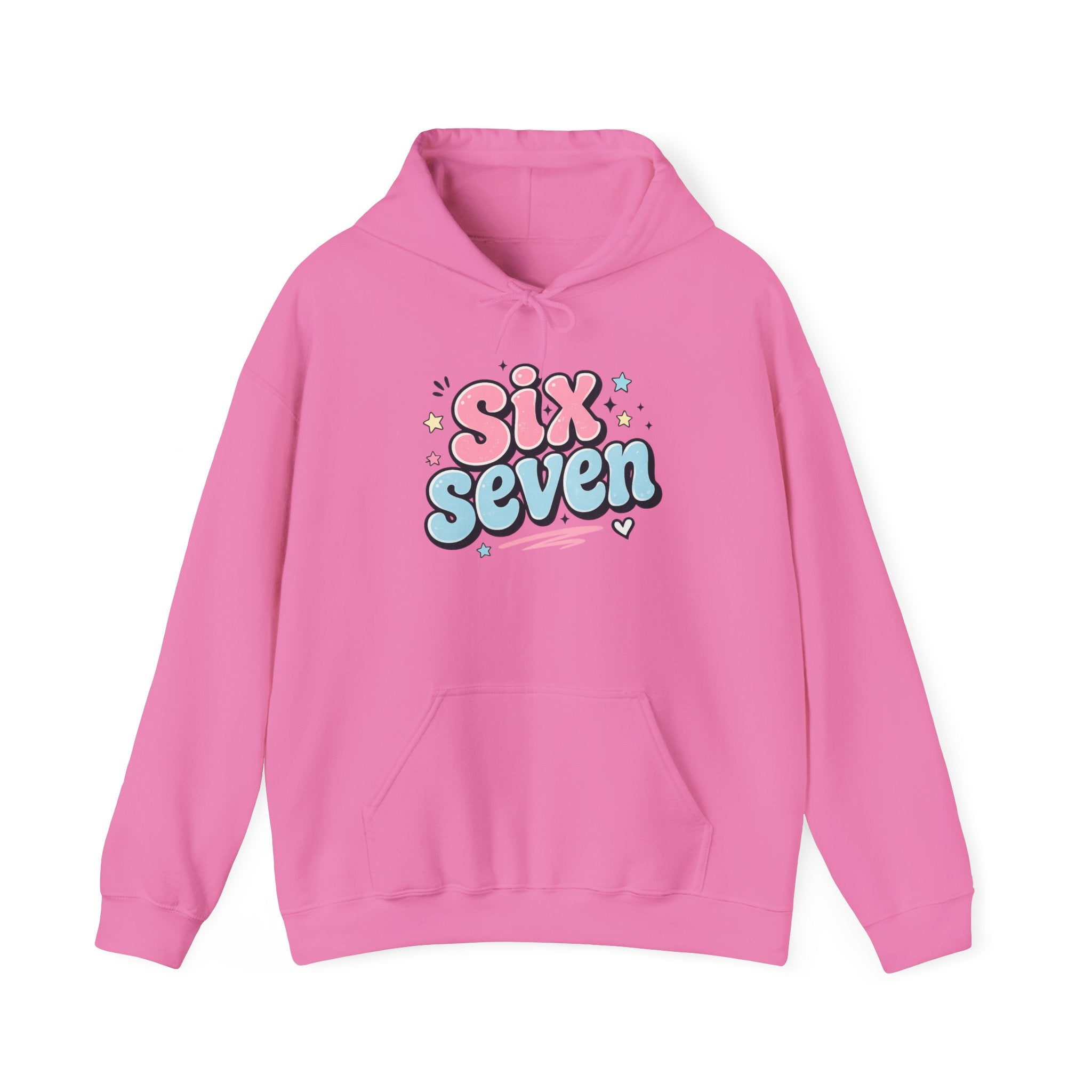 Six Seven Hoodie — Cute Pastel "Six Seven" Graphic Sweatshirt
