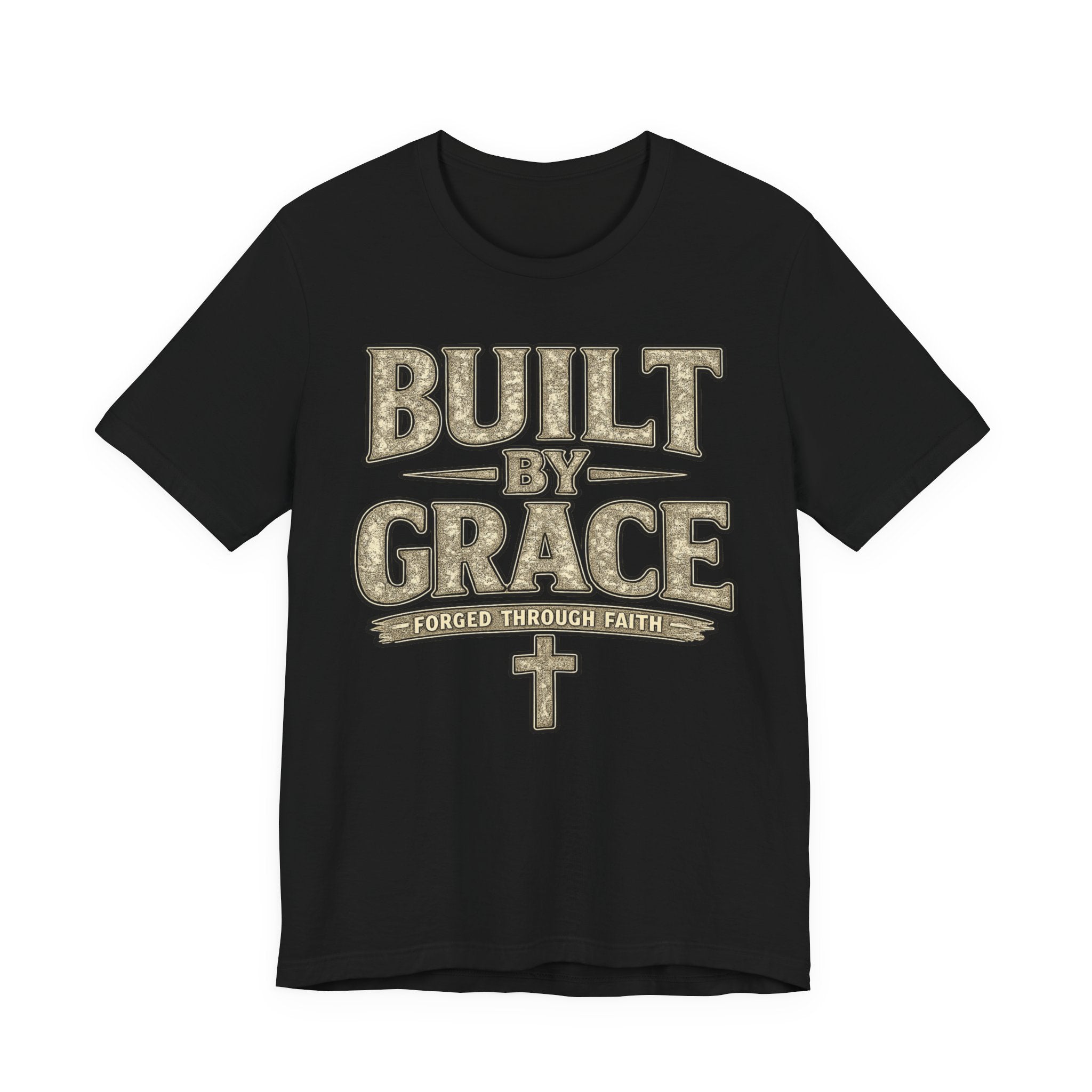 Built by Grace T-Shirt — Forged Through Faith Christian Tee