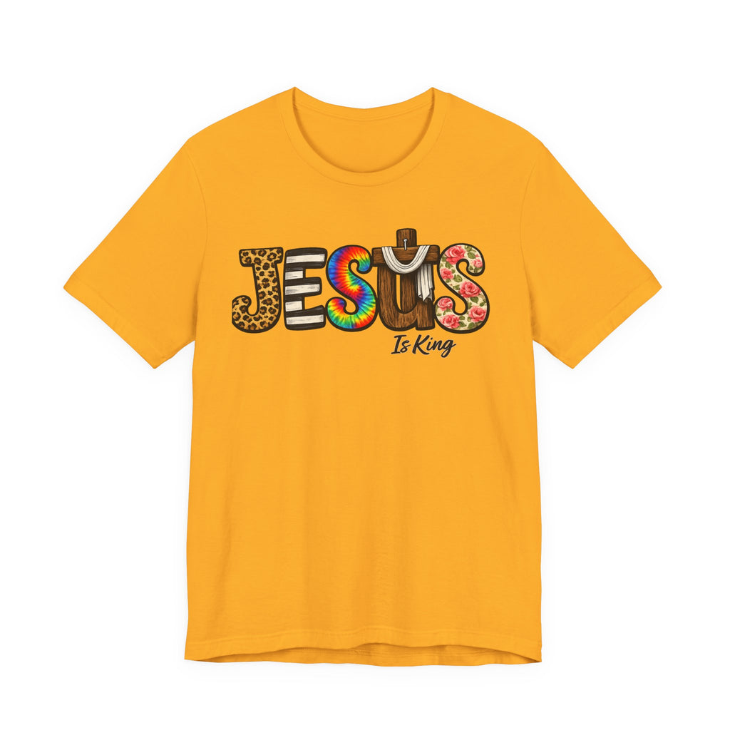 Jesus Graphic Tee — Colorful Americana Faith Design