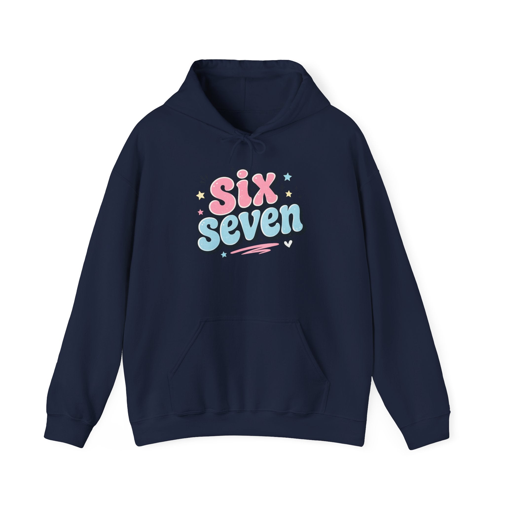 Six Seven Hoodie — Cute Pastel "Six Seven" Graphic Sweatshirt