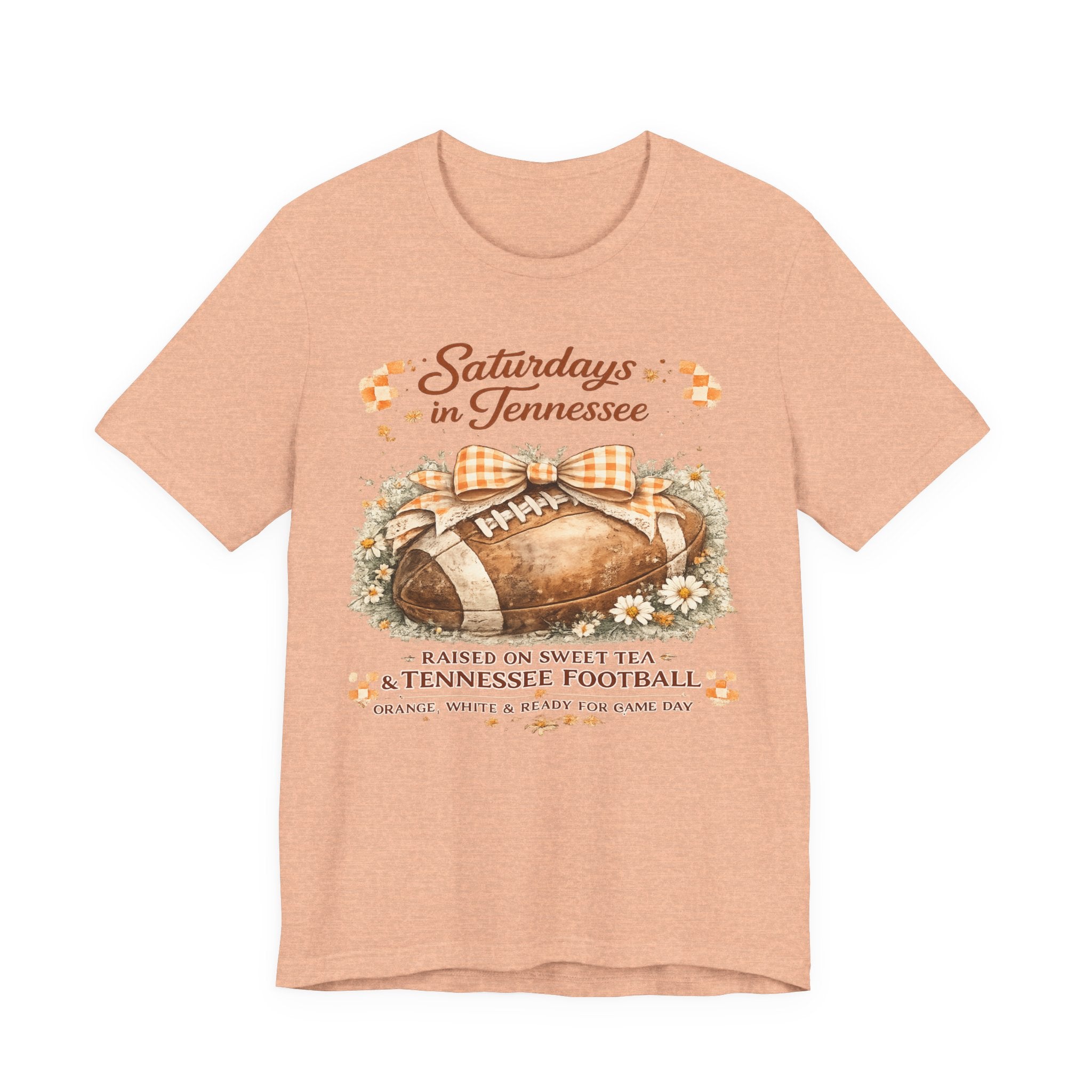 Saturdays in Tennessee Football Tee — Raised on Sweet Tea Vintage Game Day Shirt