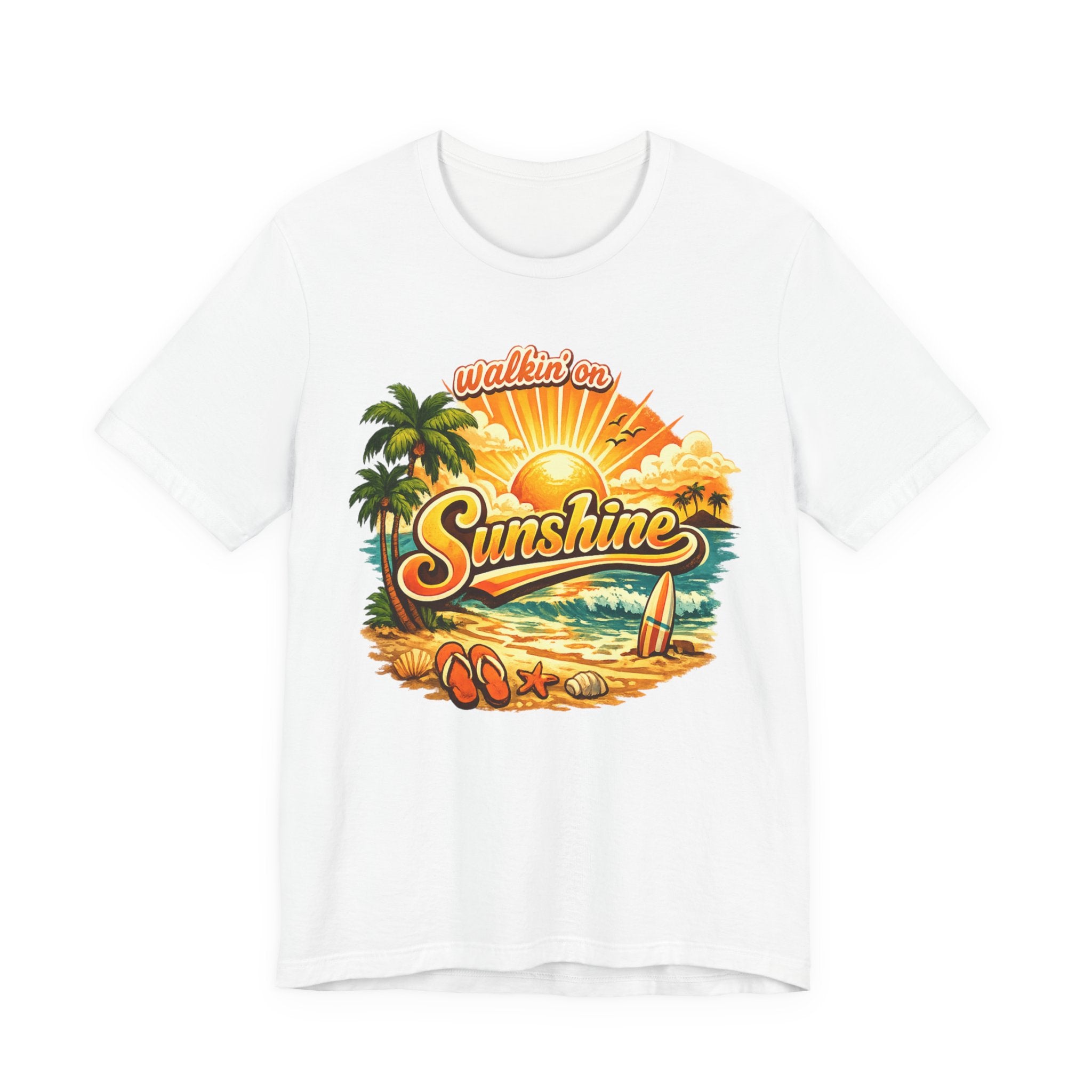 Sunshine Beach T-Shirt — "Walkin' on Sunshine" Summer Graphic Tee